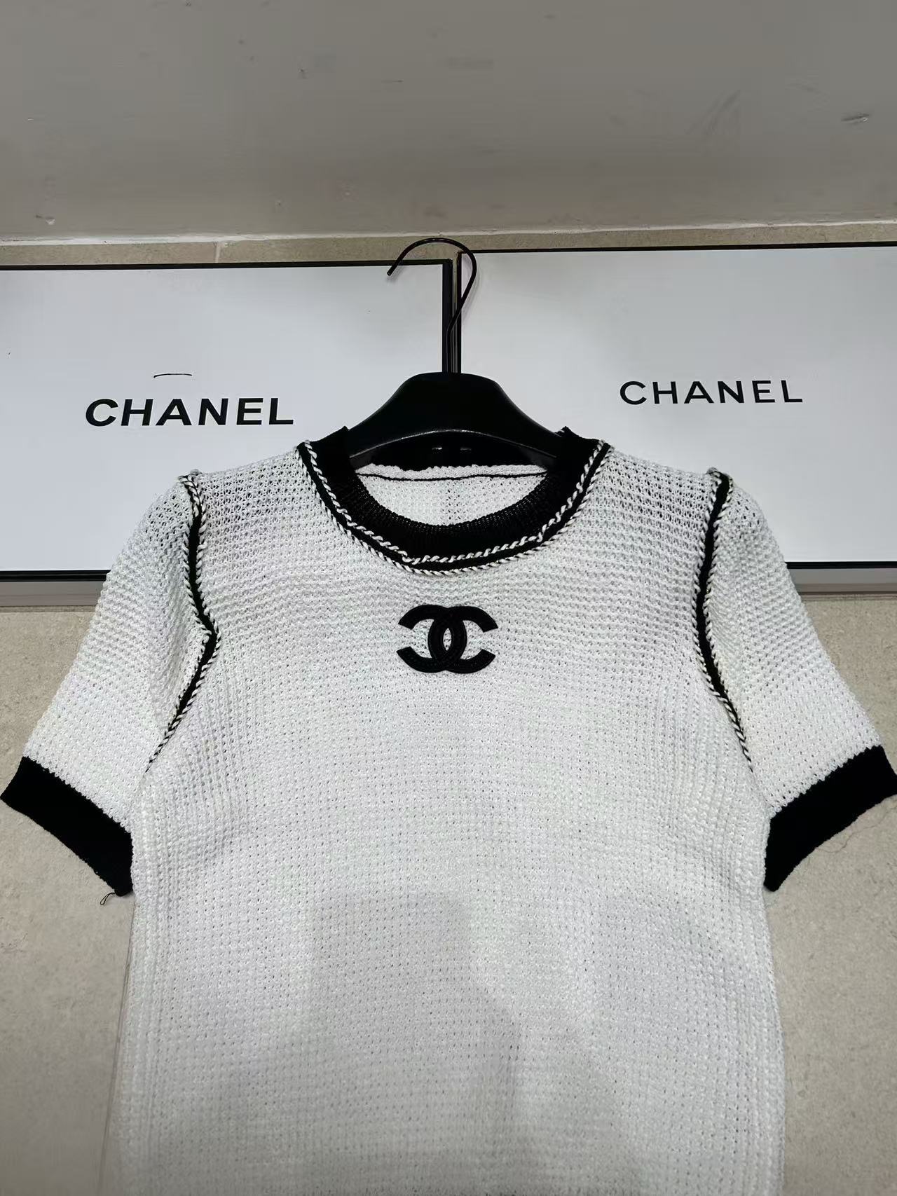 CHANE1 ブラック＆ホワイト 透かし彫りウールセーター【50％割引+送料無料】