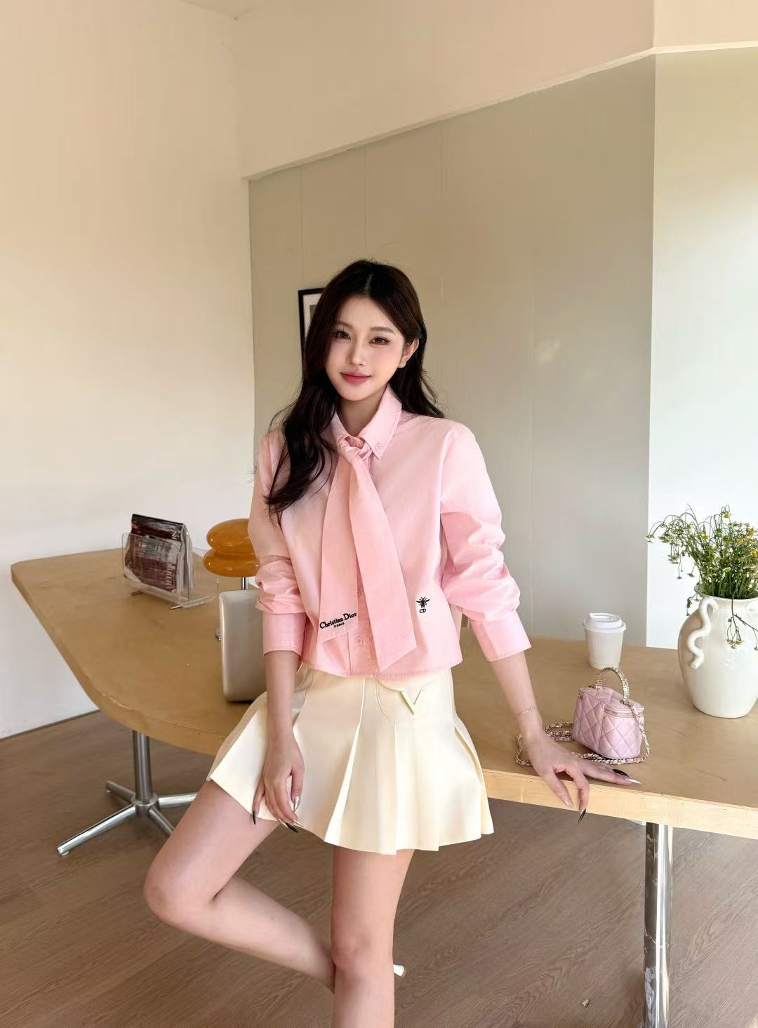 DIOR レースアップ レタリングシャツ【50％割引+送料無料】