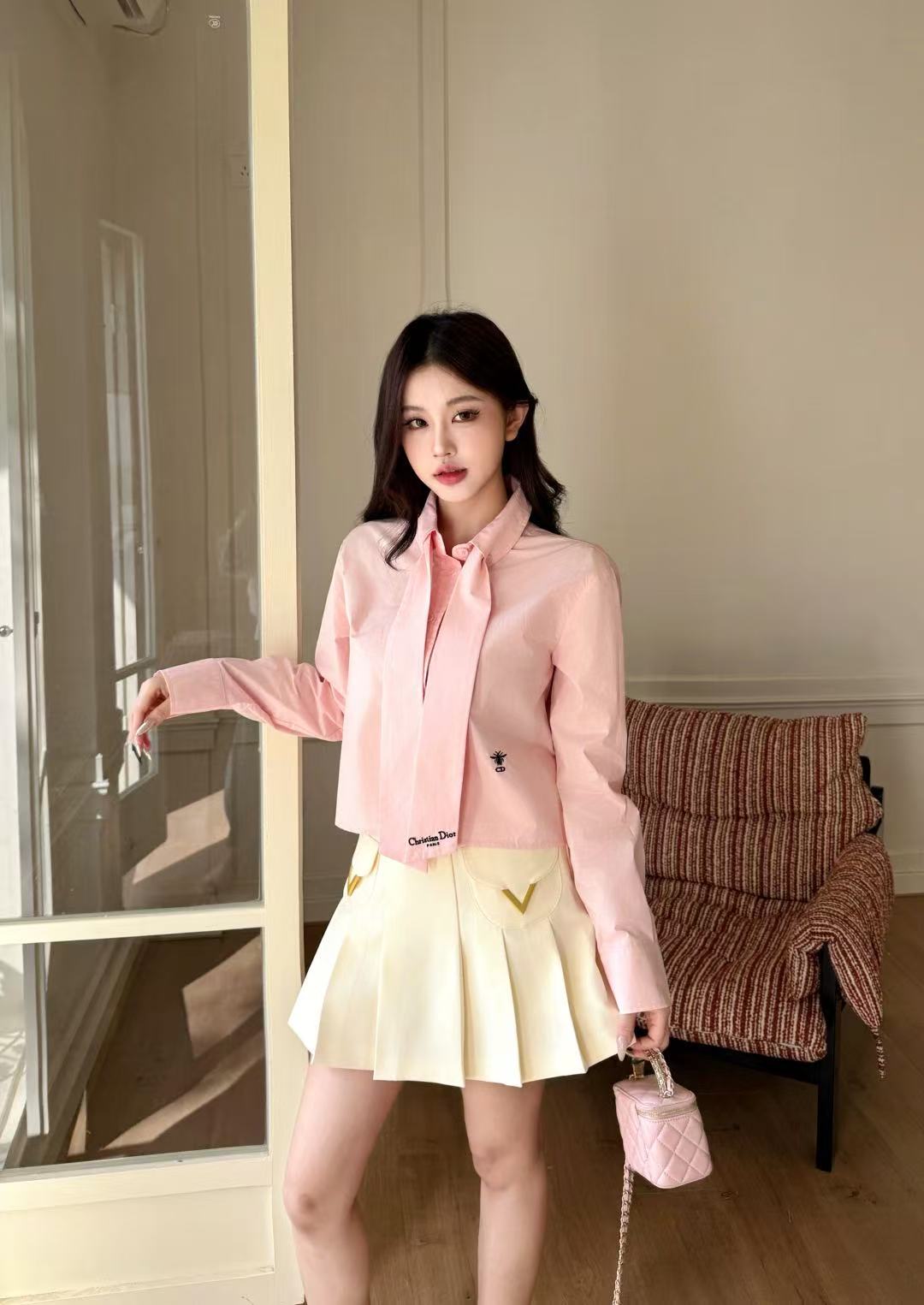 DIOR レースアップ レタリングシャツ【50％割引+送料無料】