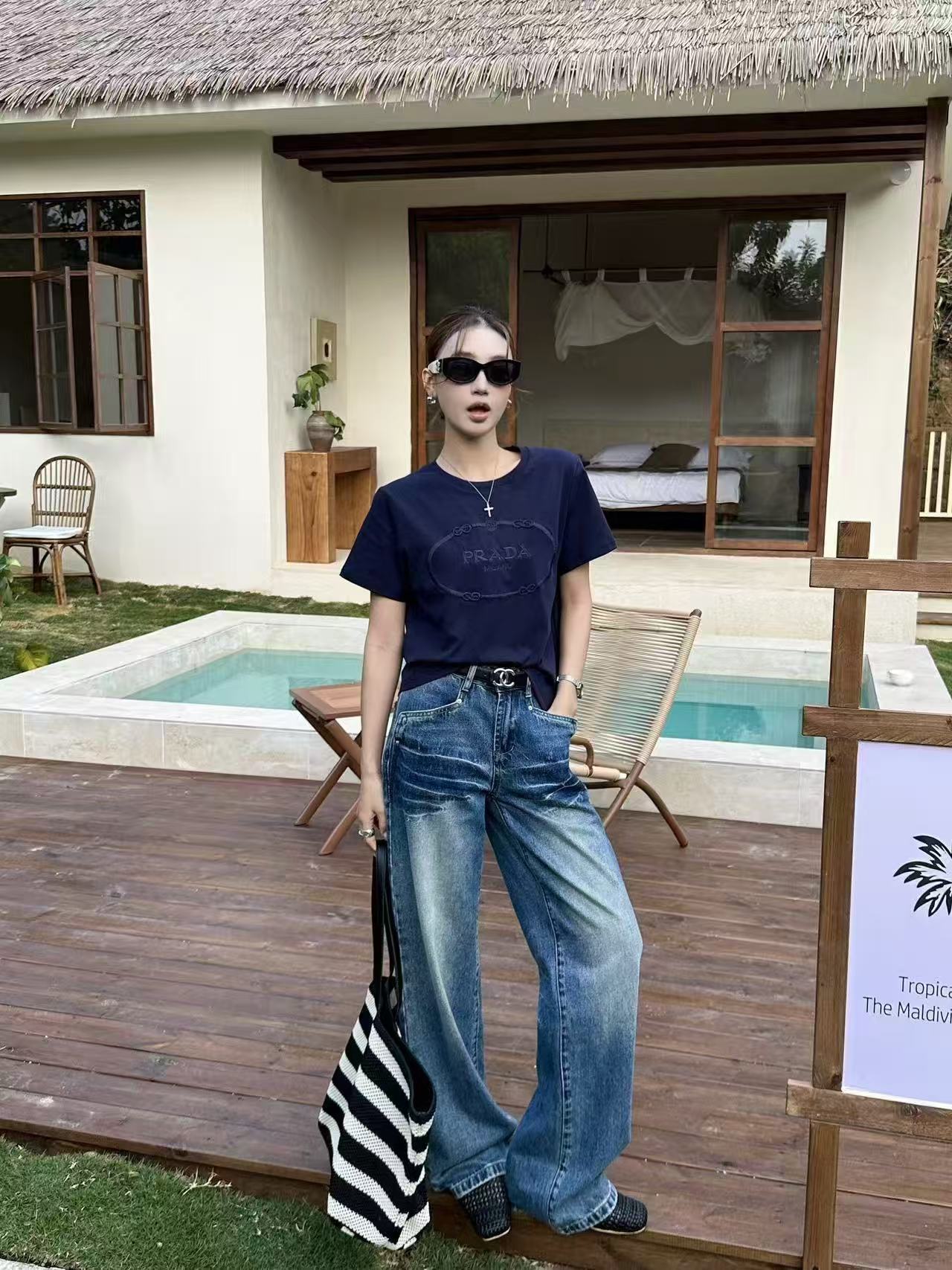 PR4DA 刺繍ロゴTシャツ【50％割引+送料無料】