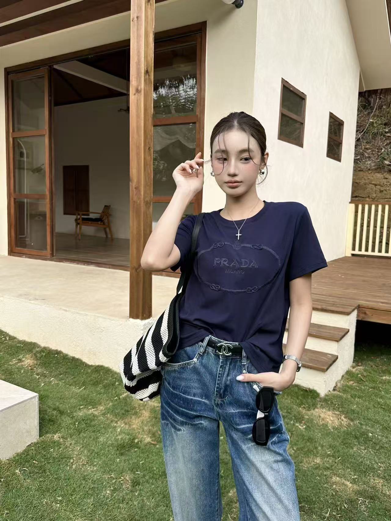 PR4DA 刺繍ロゴTシャツ【50％割引+送料無料】