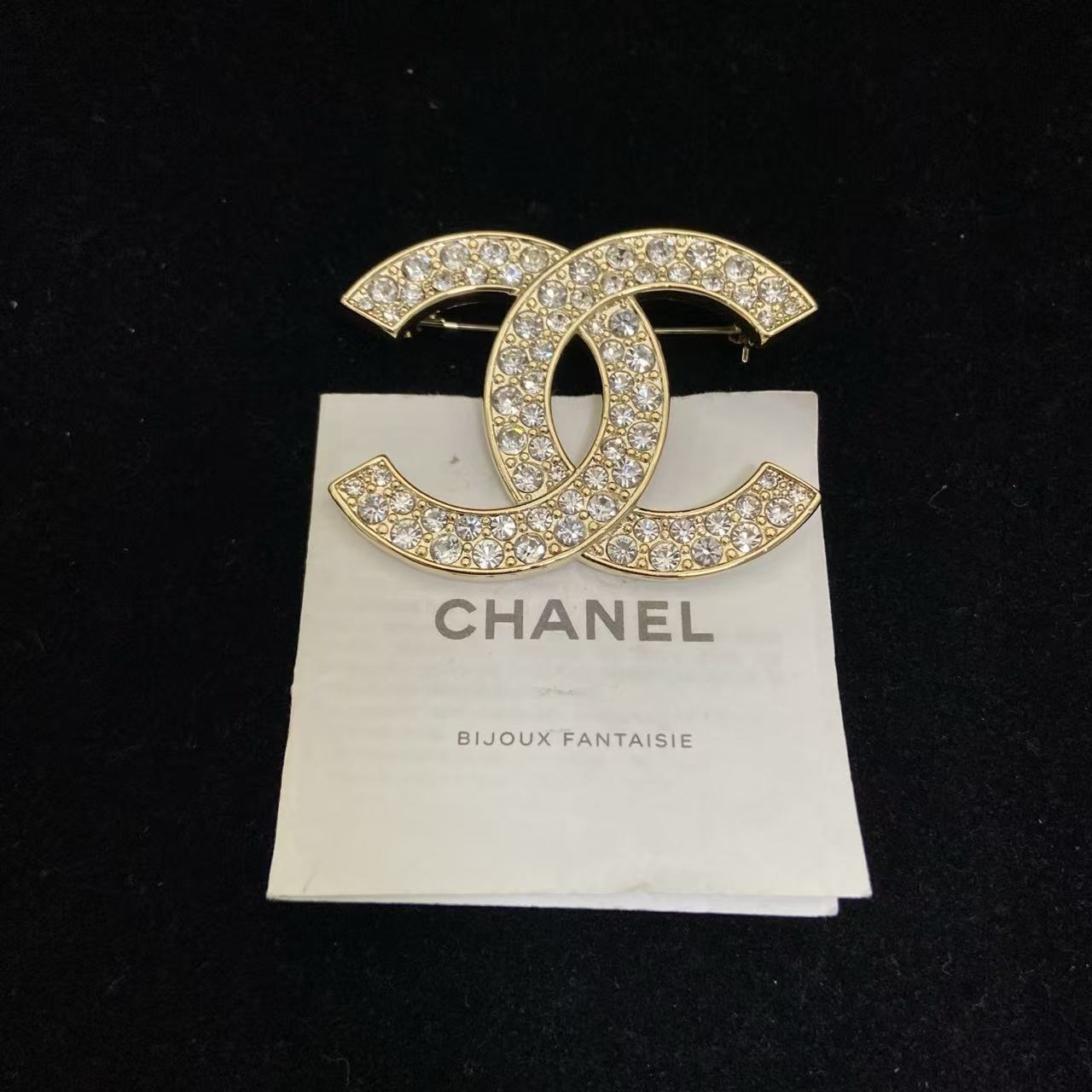 CHANE1 ダブルC ダイヤモンドブローチ【50％割引+送料無料】