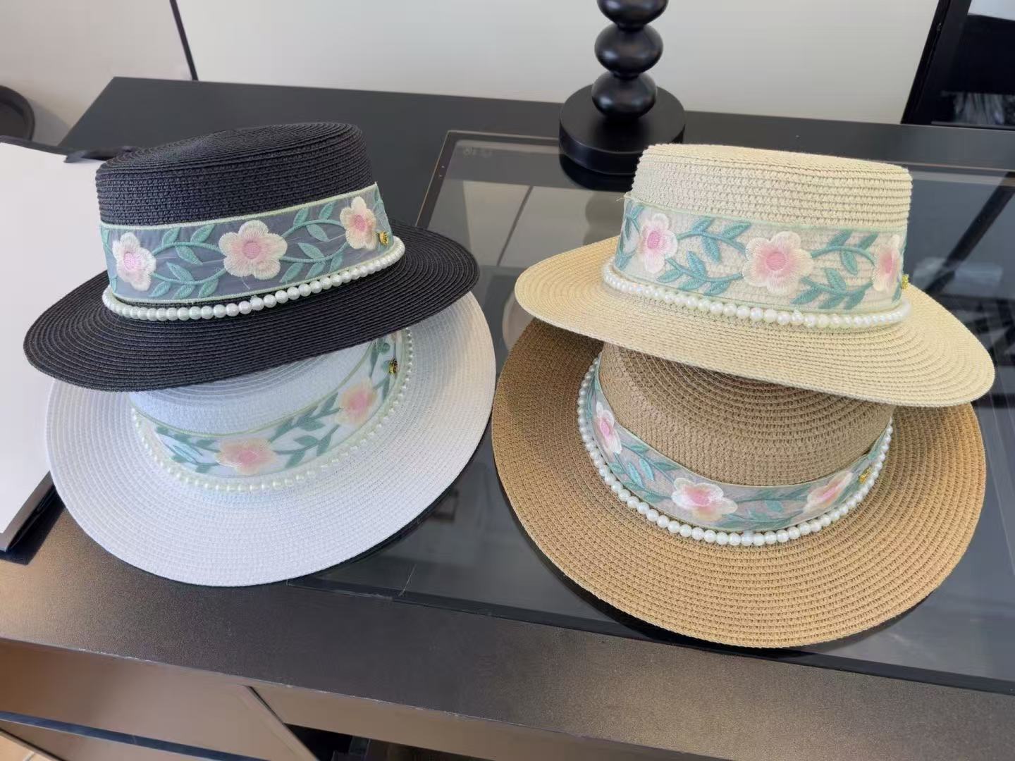 GUCCI パールプリント・フラットトップハット【50％割引+送料無料】