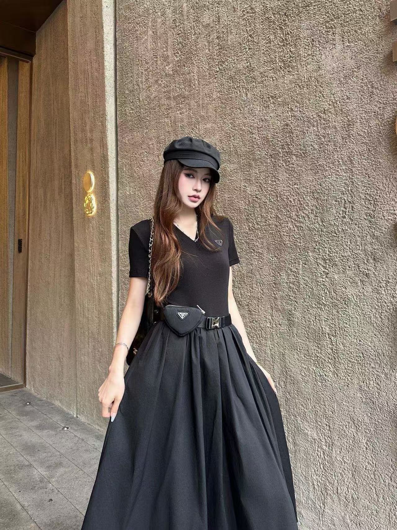 PR4DA 半袖Vネックドレス【50％割引+送料無料】