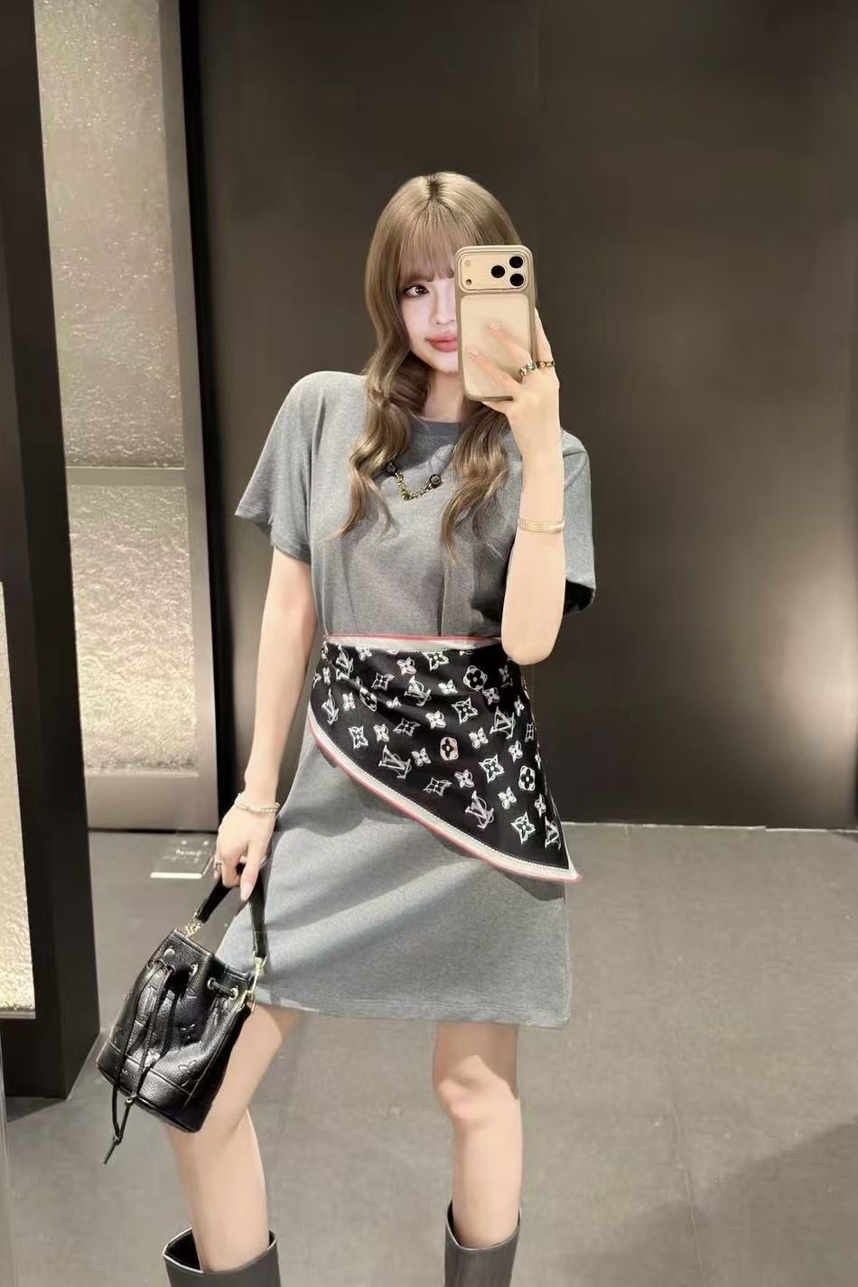 LVスカーフ ＋ ドレス【50％割引+送料無料】