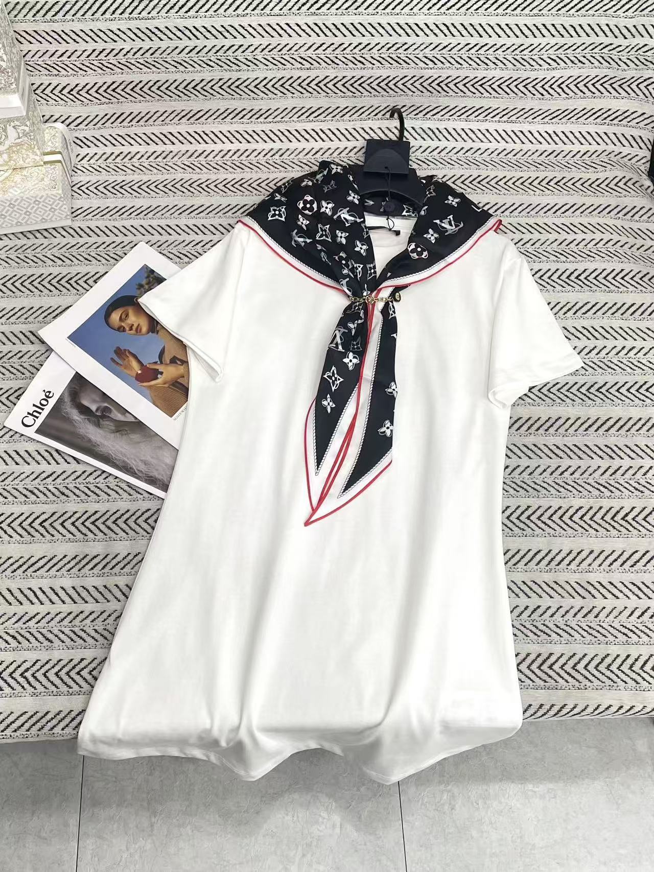 LVスカーフ ＋ ドレス【50％割引+送料無料】