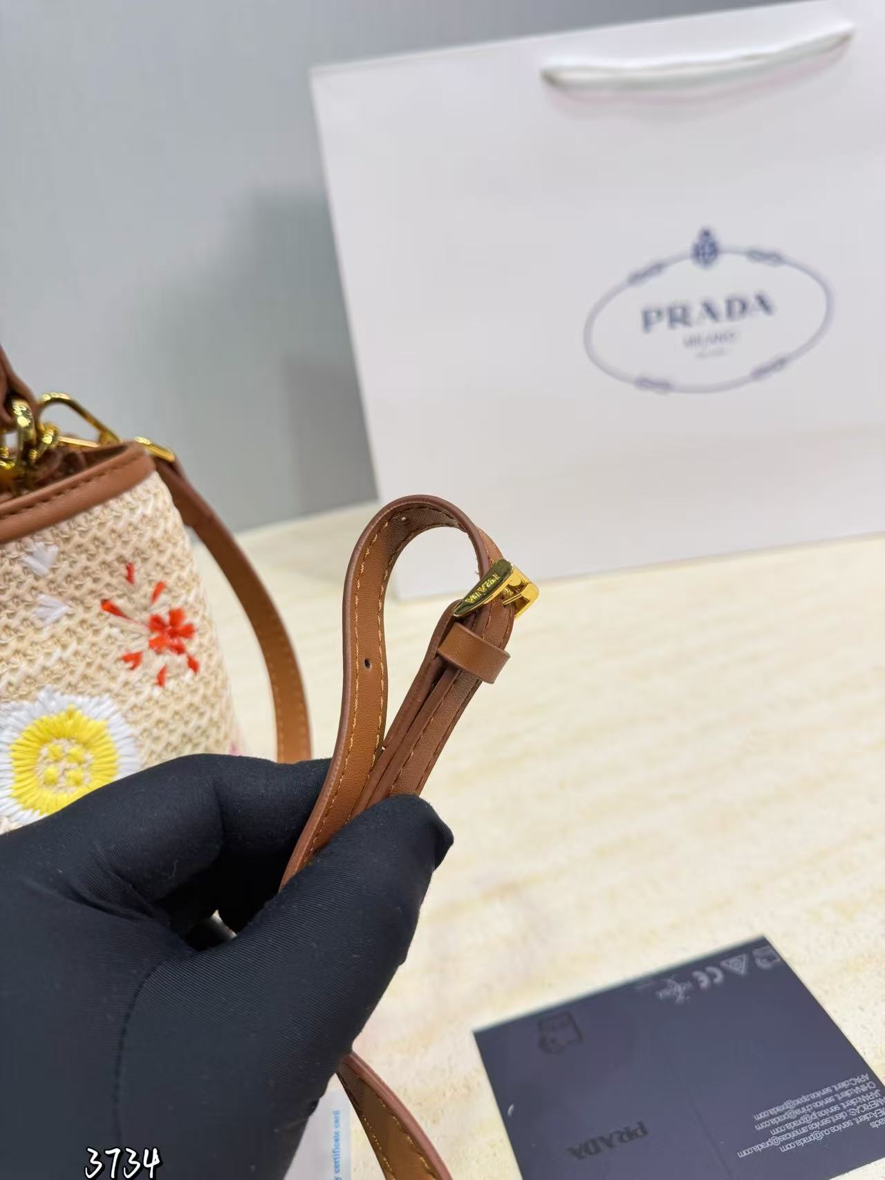 PR4DA トライアングルロゴ ストローバッグ【50％割引+送料無料】