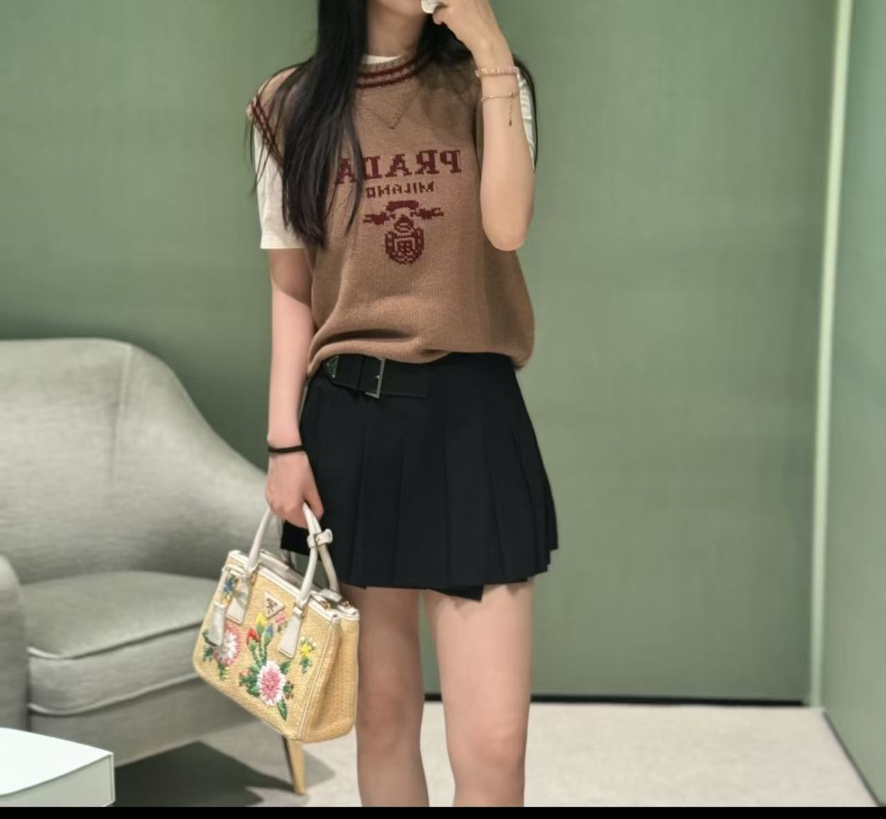 PR4DA ストロートート（刺繍トライアングルロゴ入り）【50％割引+送料無料】