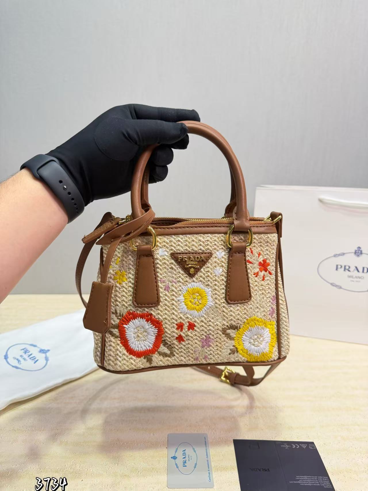 PR4DA ストロートート（刺繍トライアングルロゴ入り）【50％割引+送料無料】