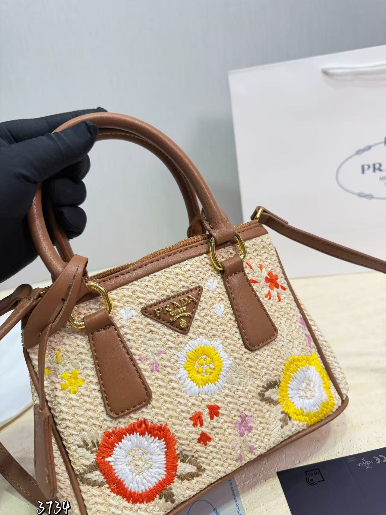 PR4DA ストロートート（刺繍トライアングルロゴ入り）【50％割引+送料無料】