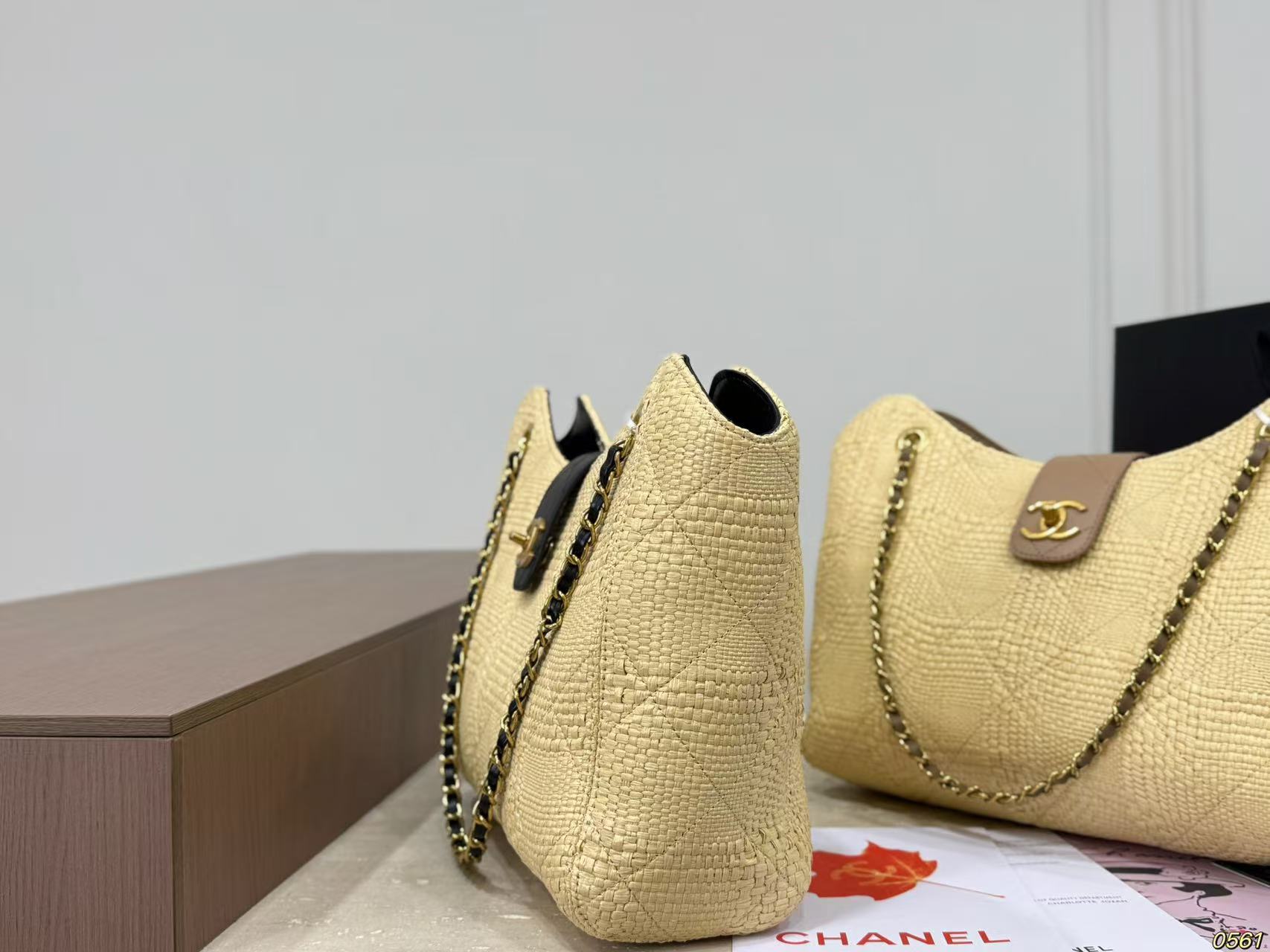 CHANE1 ストローチェーンショッピングバッグ【 50％割引+送料無料】