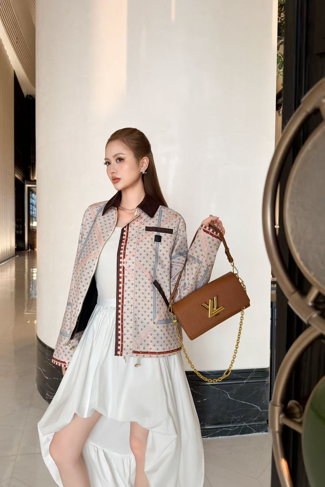 LVラペル・プリント・ジャケット【50％割引+送料無料】