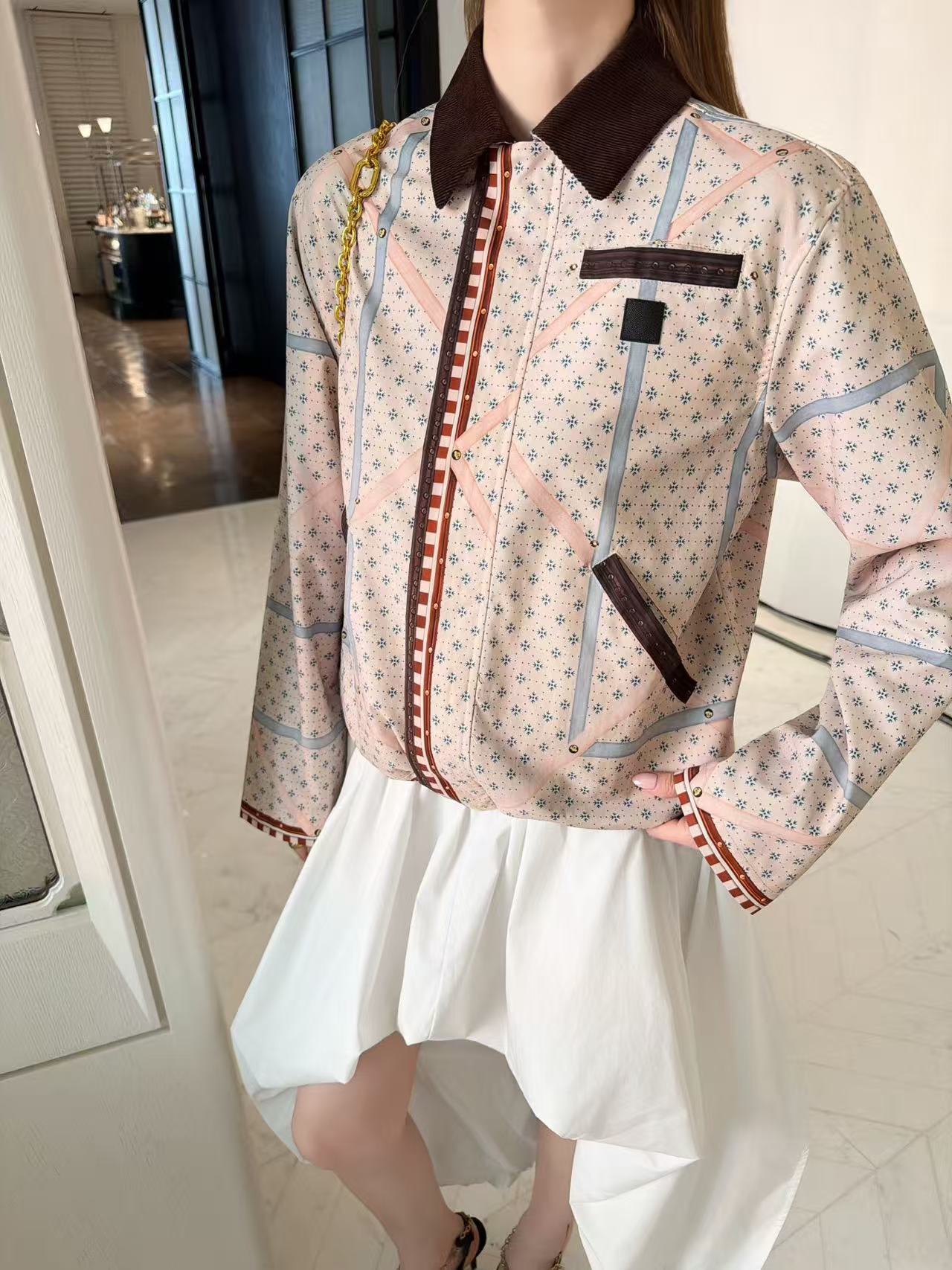 LVラペル・プリント・ジャケット【50％割引+送料無料】