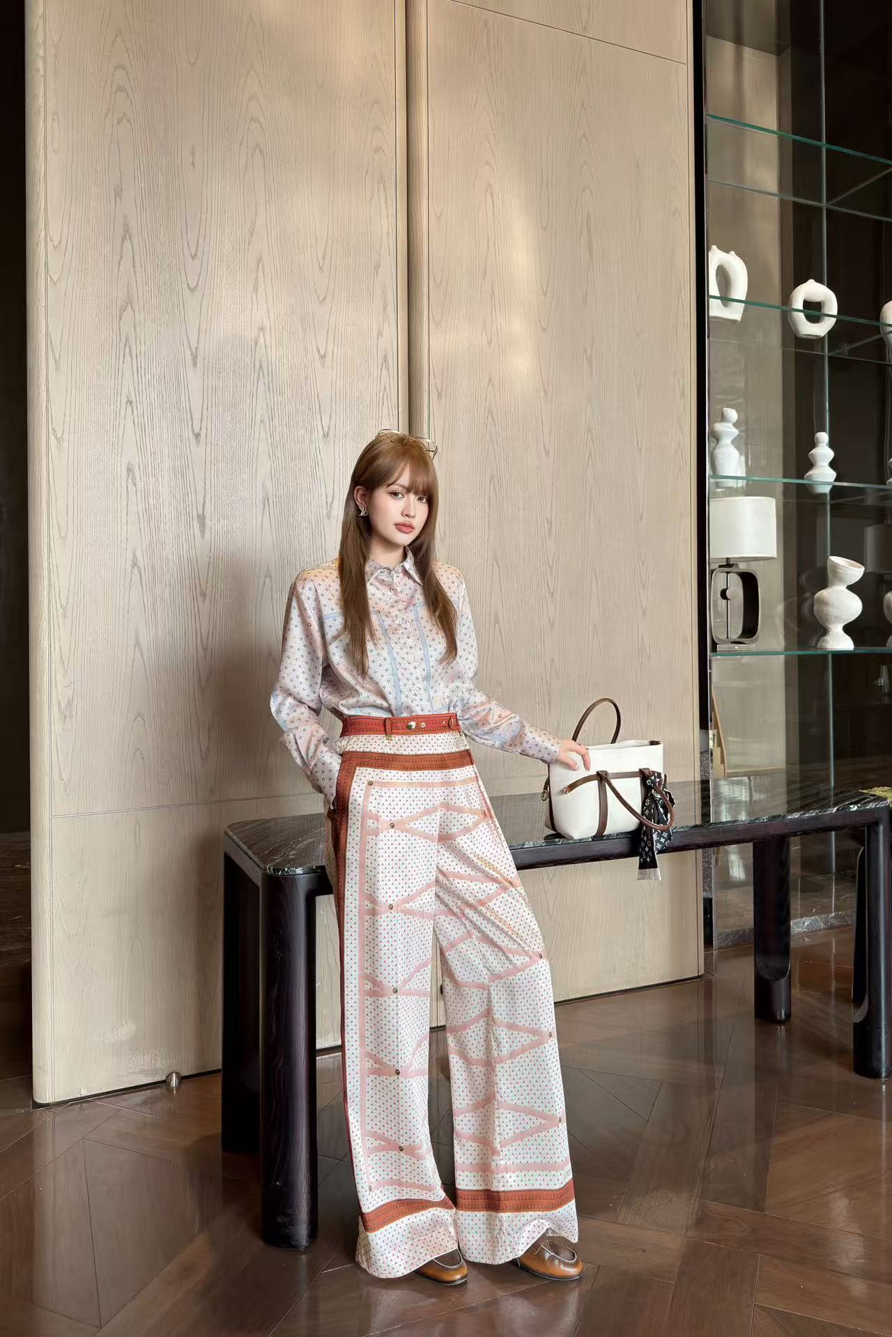 LVプリント シャツ＆トラウザーズ 2ピースセット【50％割引+送料無料】