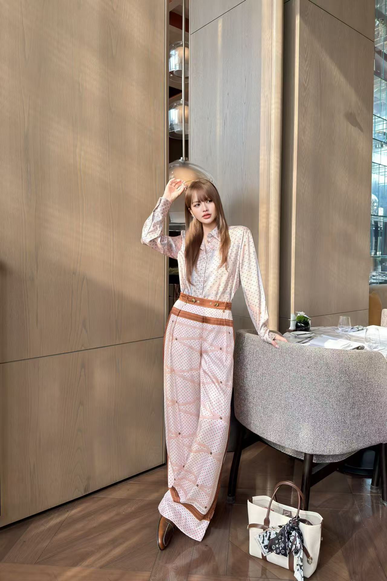 LVプリント シャツ＆トラウザーズ 2ピースセット【50％割引+送料無料】