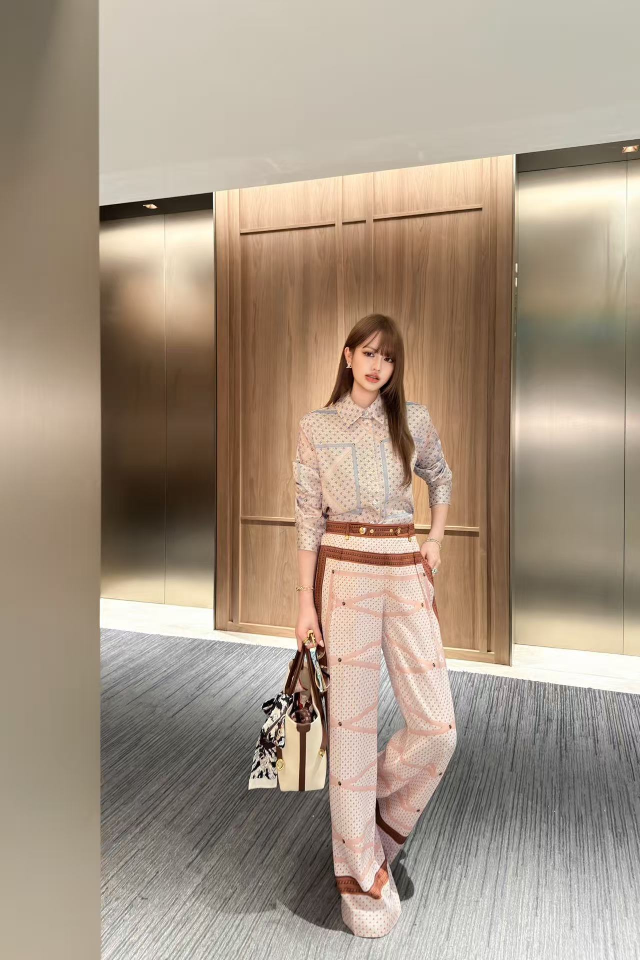 LVプリント シャツ＆トラウザーズ 2ピースセット【50％割引+送料無料】