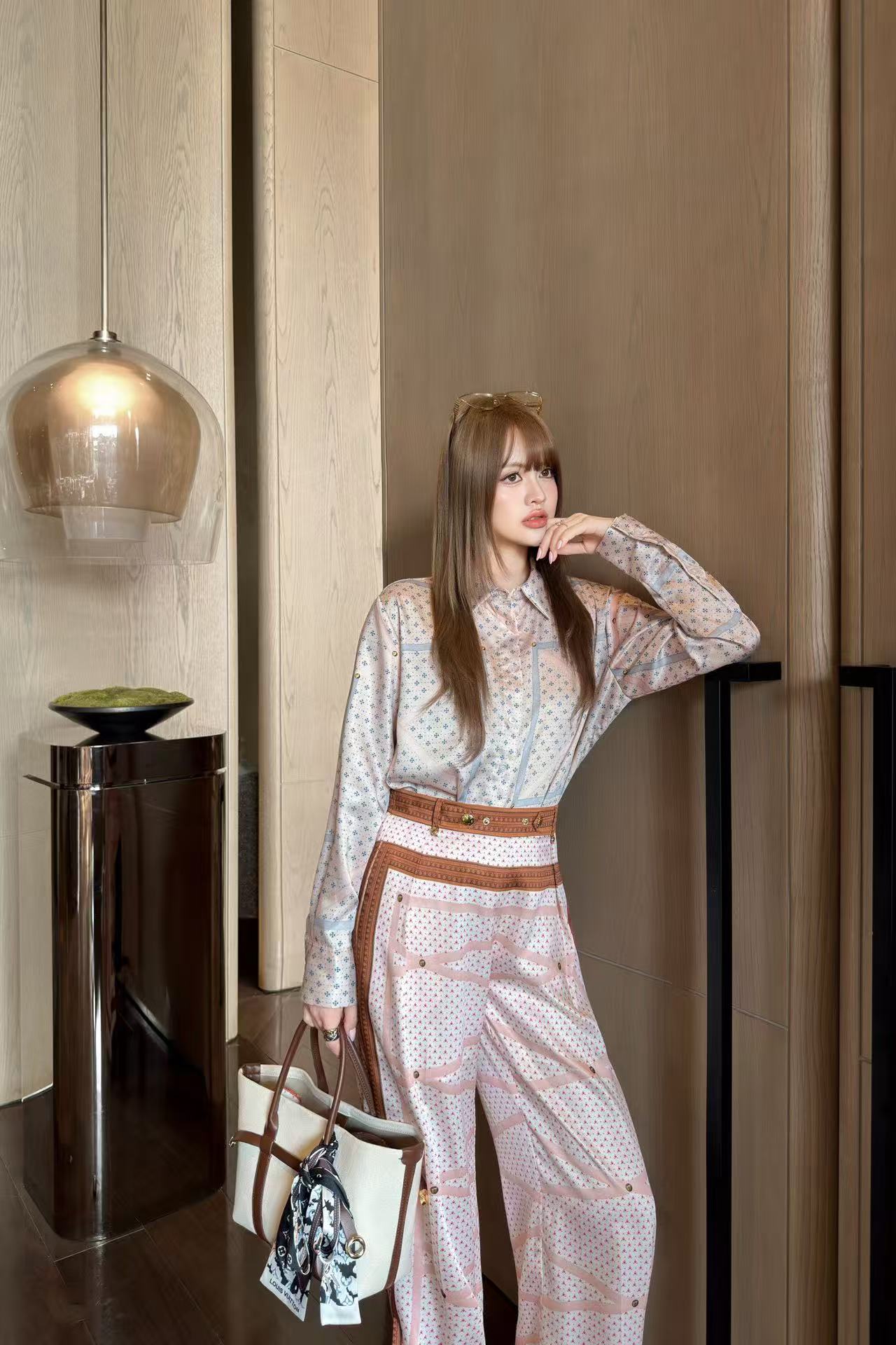 LVプリント シャツ＆トラウザーズ 2ピースセット【50％割引+送料無料】