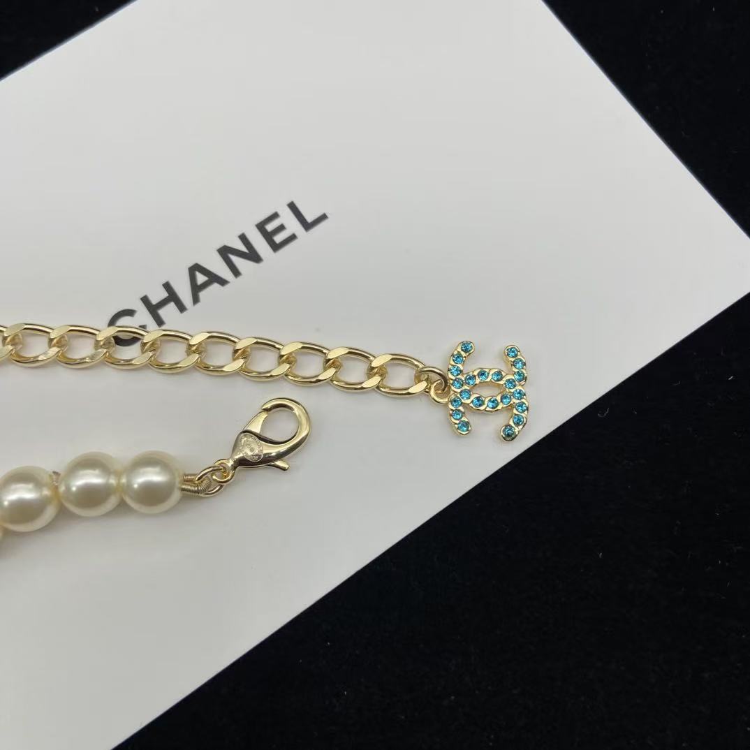 CHANE1 レターパールネックレス【50％割引+送料無料】