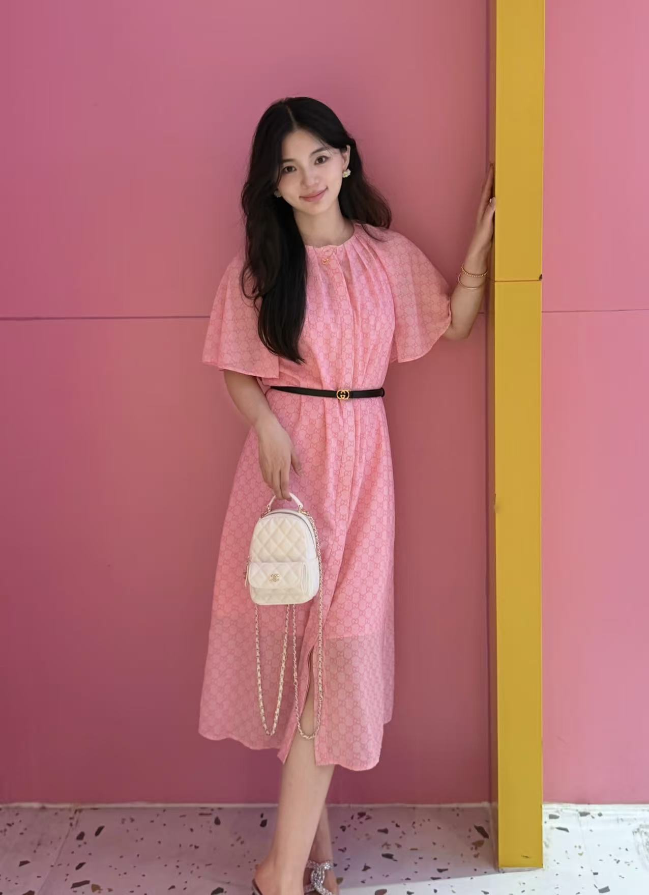 GUCCI 高品質ダブルGプリントドレス【50％割引+送料無料】