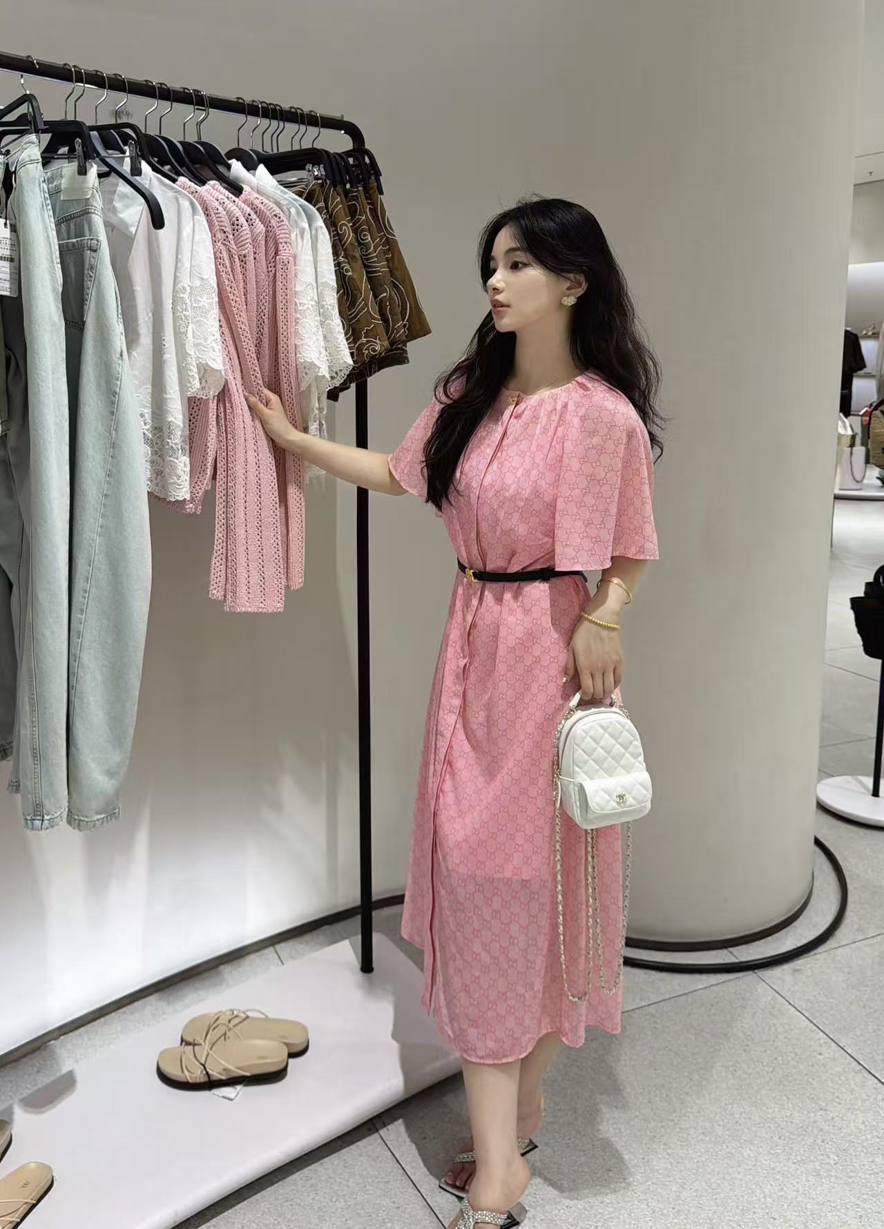 GUCCI 高品質ダブルGプリントドレス【50％割引+送料無料】