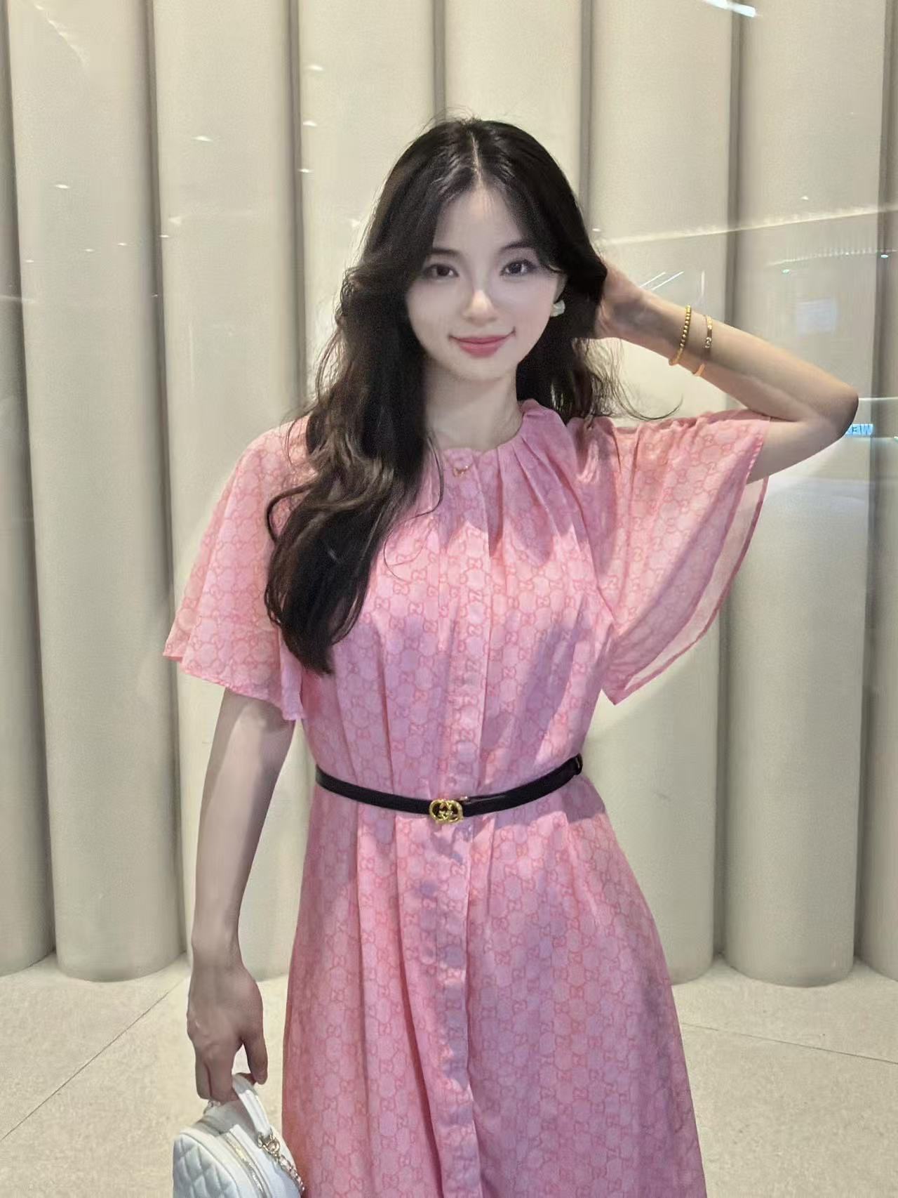 GUCCI 高品質ダブルGプリントドレス【50％割引+送料無料】