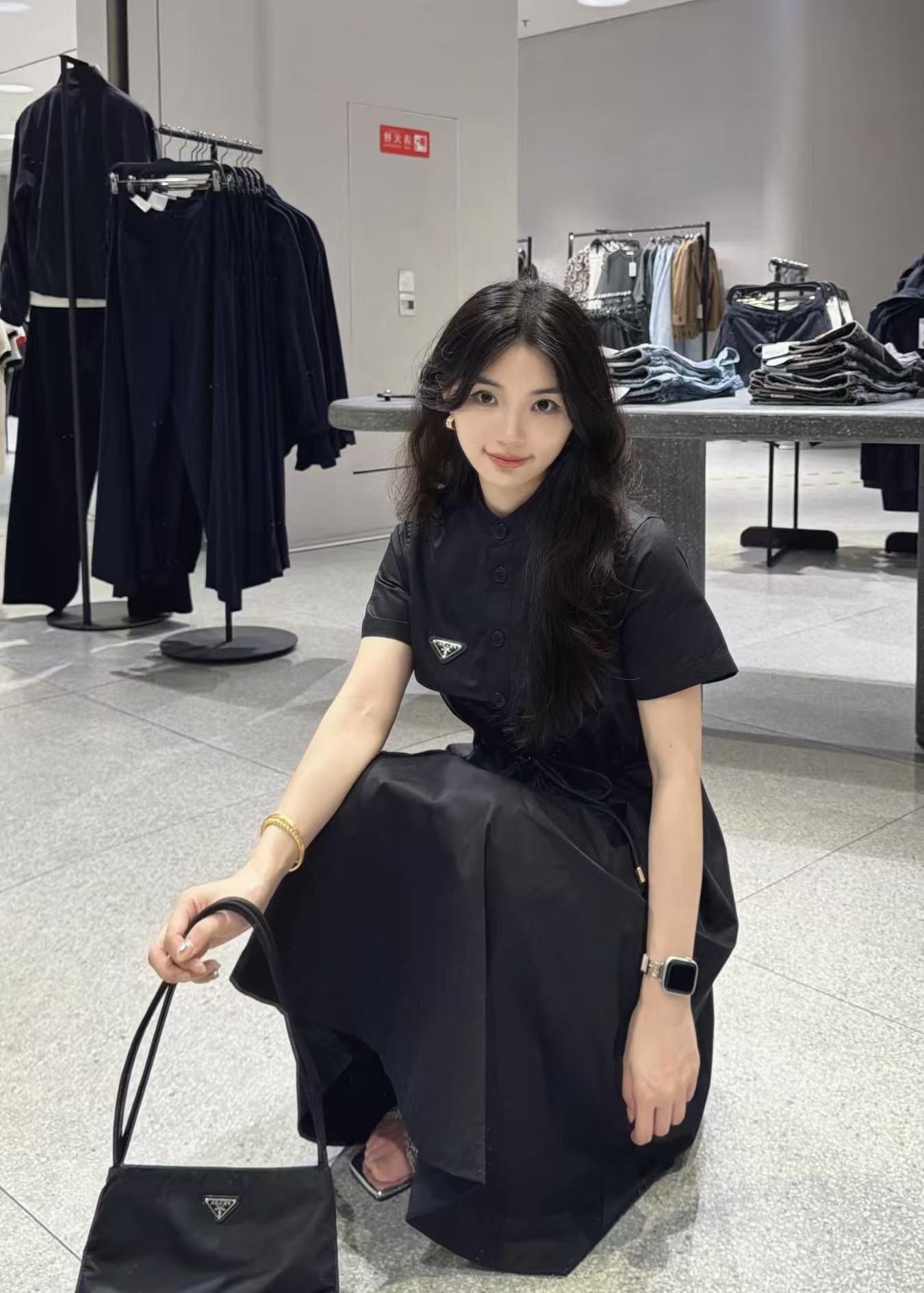 PR4DA 高品質 スタンドカラー 半袖ワンピース【50％割引+送料無料】