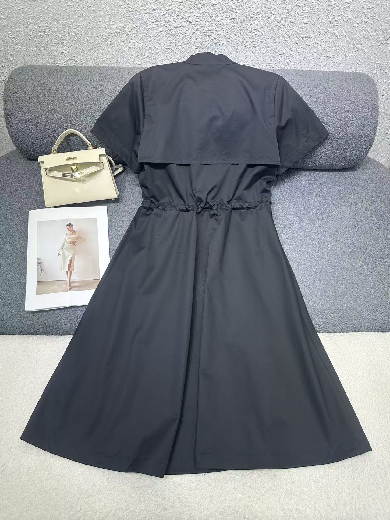 PR4DA 高品質 スタンドカラー 半袖ワンピース【50％割引+送料無料】