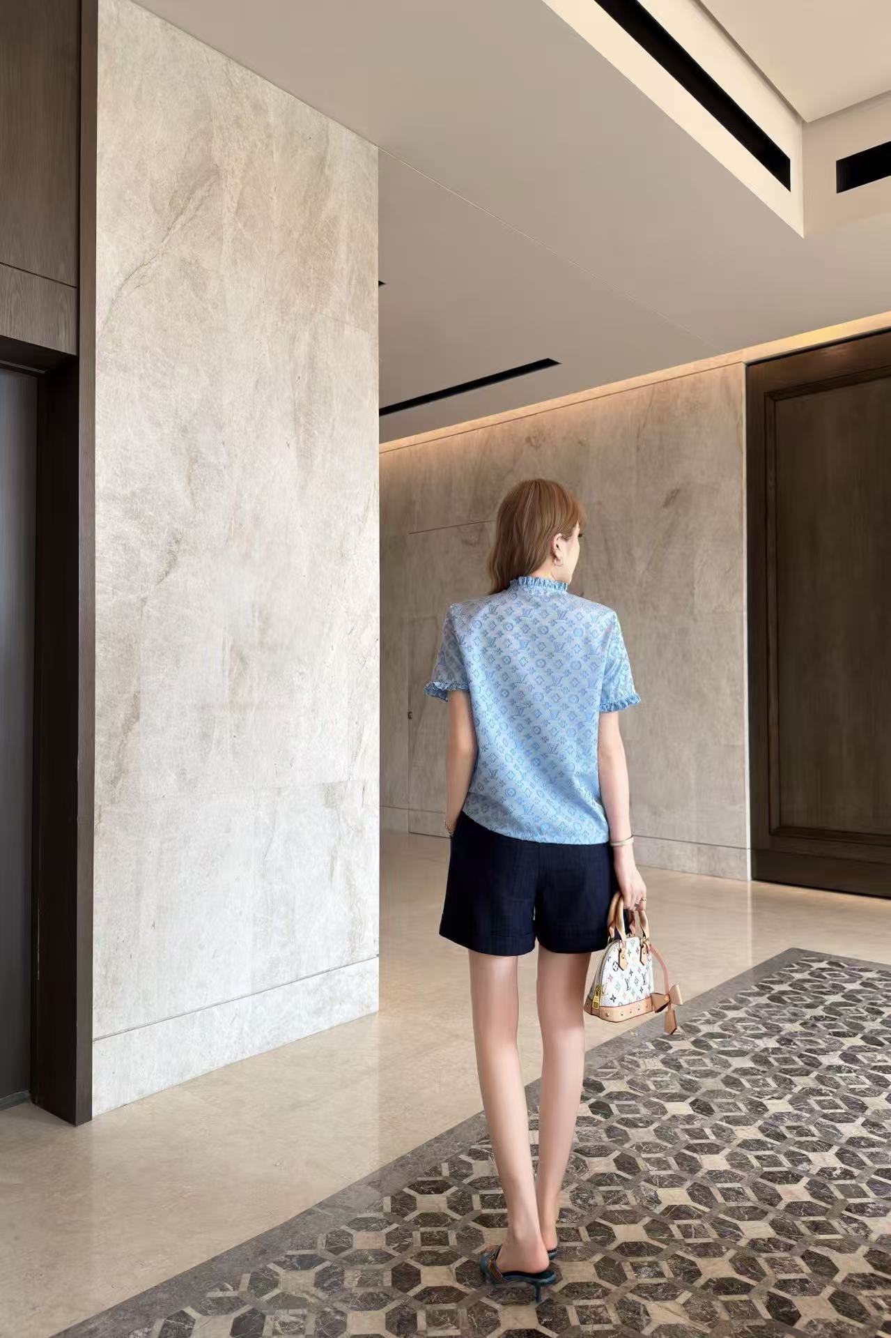 LV 高品質ハーフジップ・ジャカードトップス【50％割引+送料無料】