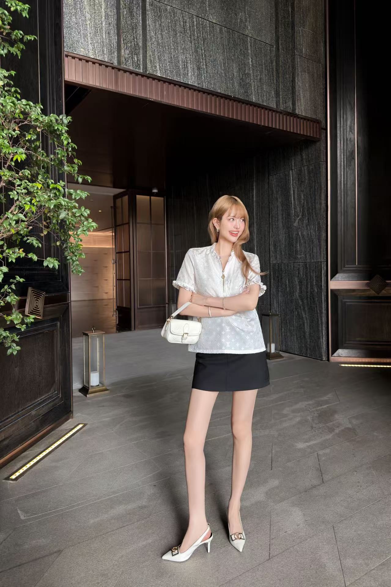 LV 高品質ハーフジップ・ジャカードトップス【50％割引+送料無料】