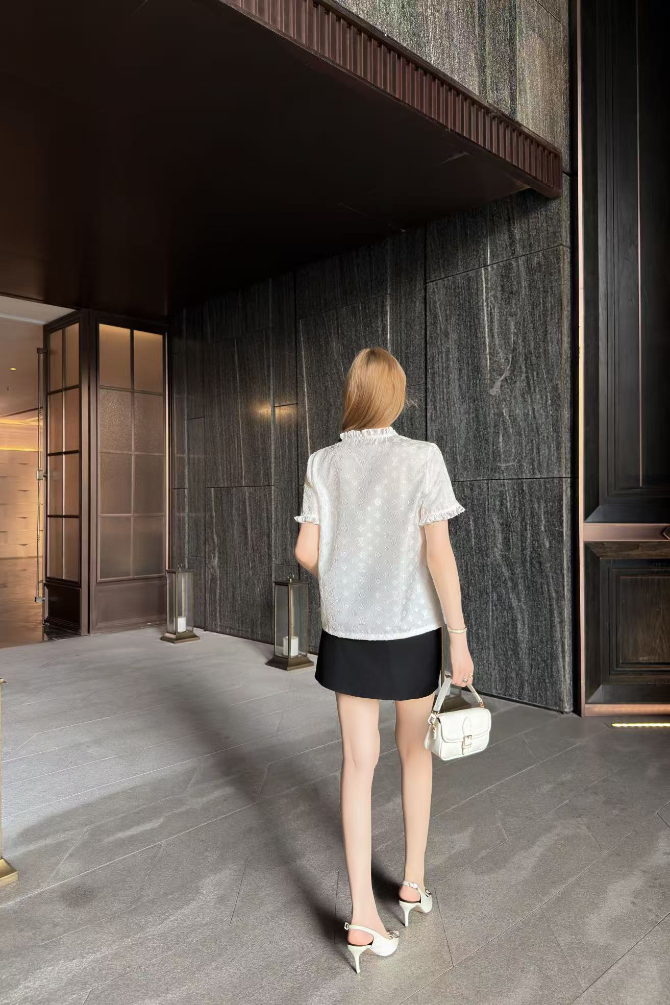 LV 高品質ハーフジップ・ジャカードトップス【50％割引+送料無料】