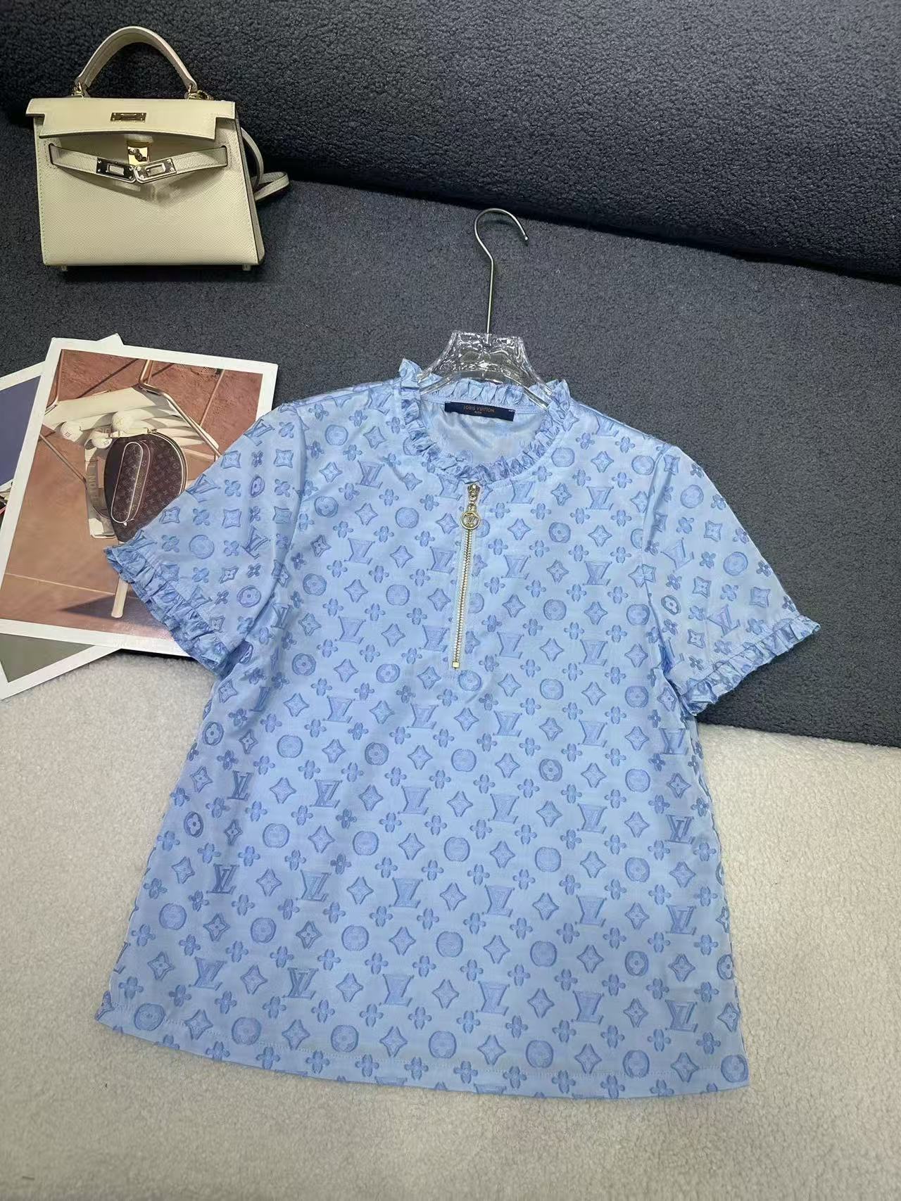 LV 高品質ハーフジップ・ジャカードトップス【50％割引+送料無料】