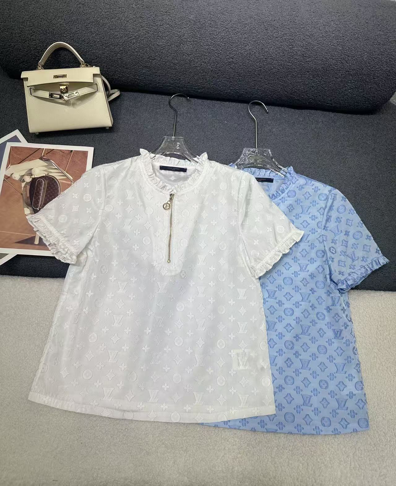 LV 高品質ハーフジップ・ジャカードトップス【50％割引+送料無料】