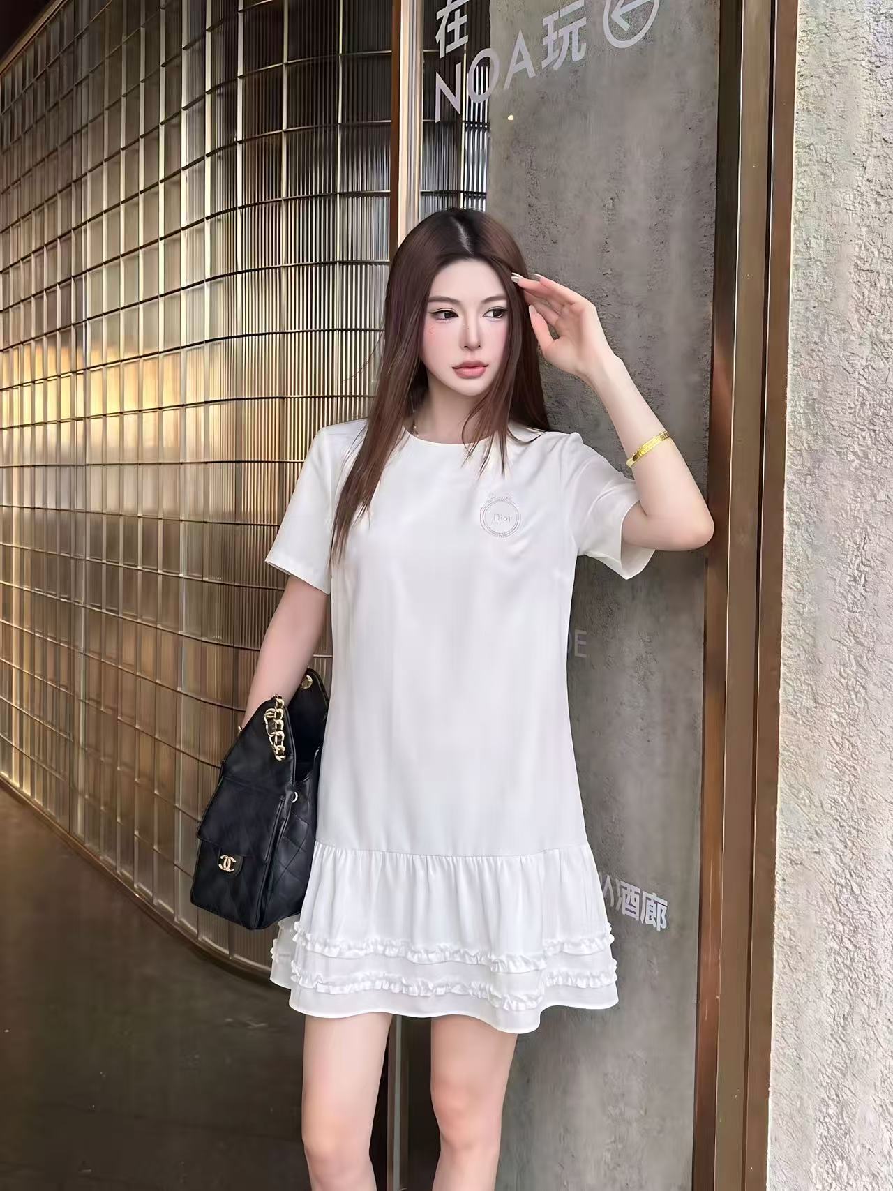 DI0R高品質な刺繍入りレタードレス【50％割引+送料無料】