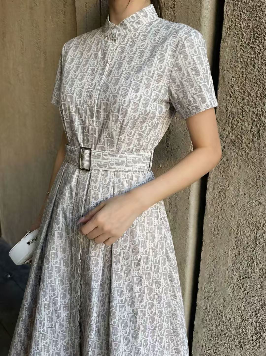 DIOR ジャカード 半袖ドレス【50％割引+送料無料】