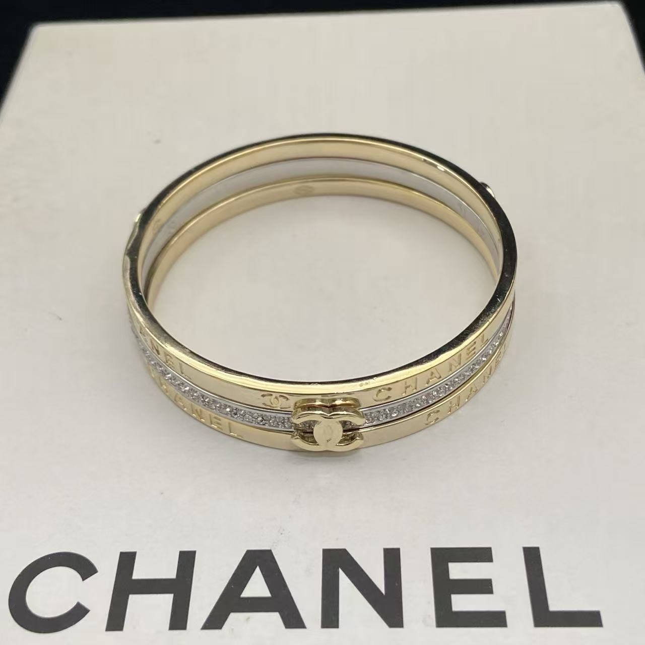 CHANE1 ダブルC スリーインワンブレスレット【50％割引+送料無料】