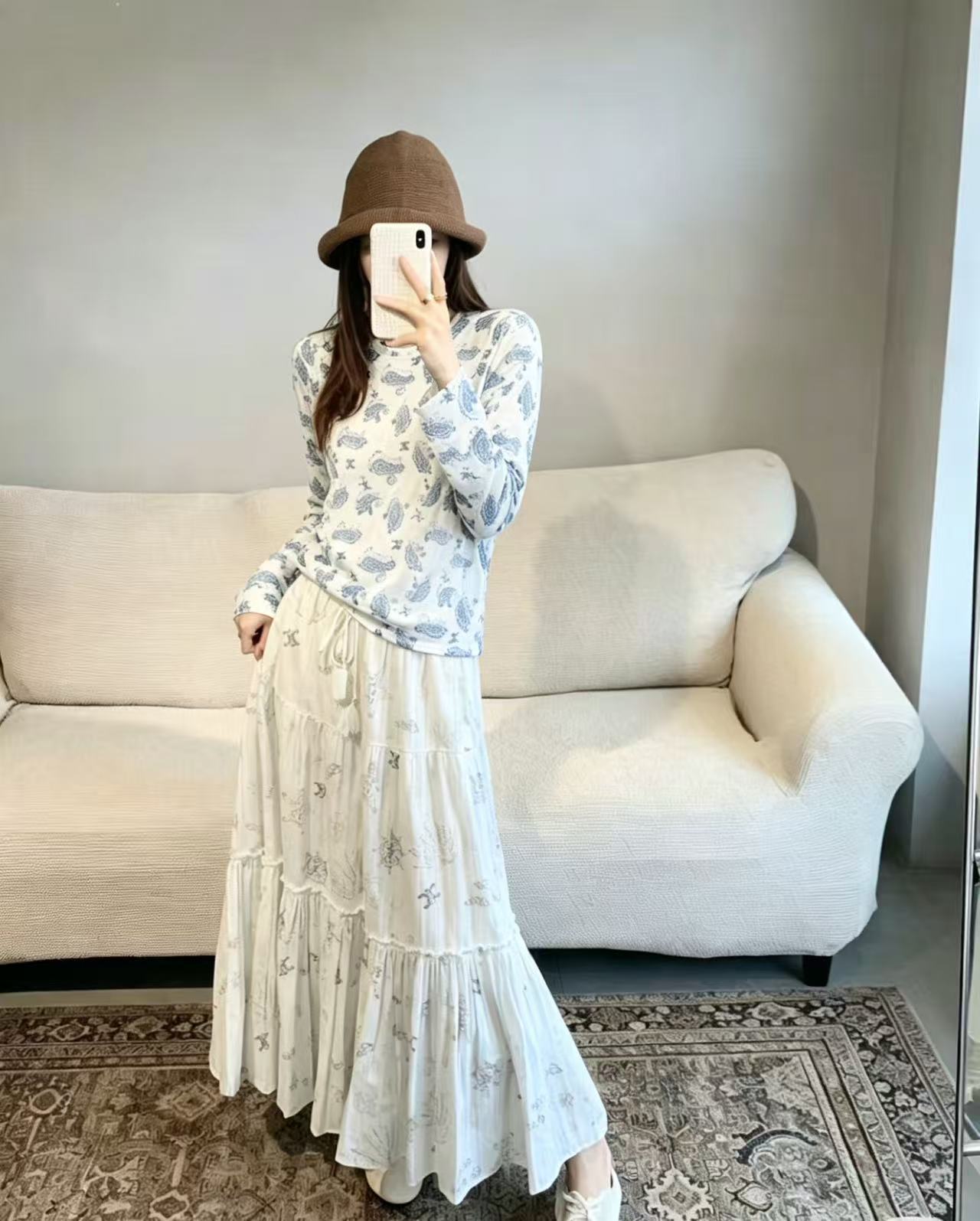 CELINE プリントTシャツ＆スカート 2点セット【50％割引+送料無料】