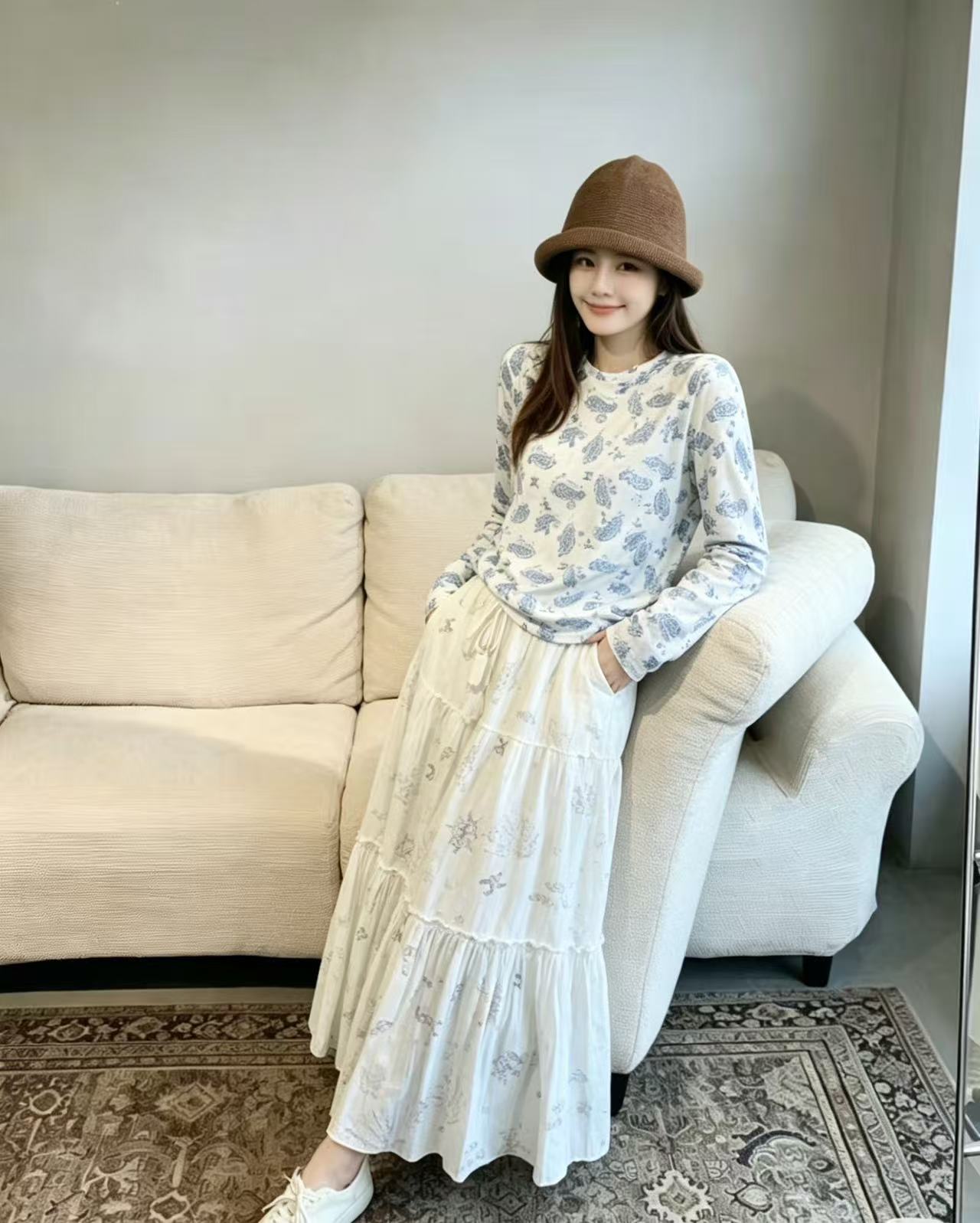 CELINE プリントTシャツ＆スカート 2点セット【50％割引+送料無料】