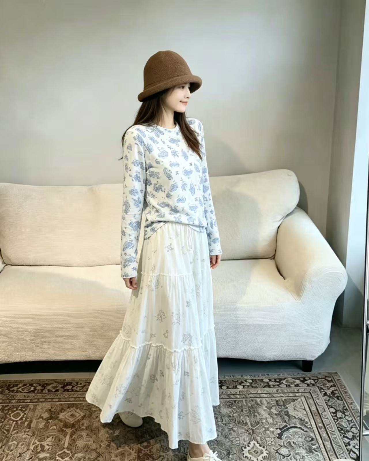 CELINE プリントTシャツ＆スカート 2点セット【50％割引+送料無料】