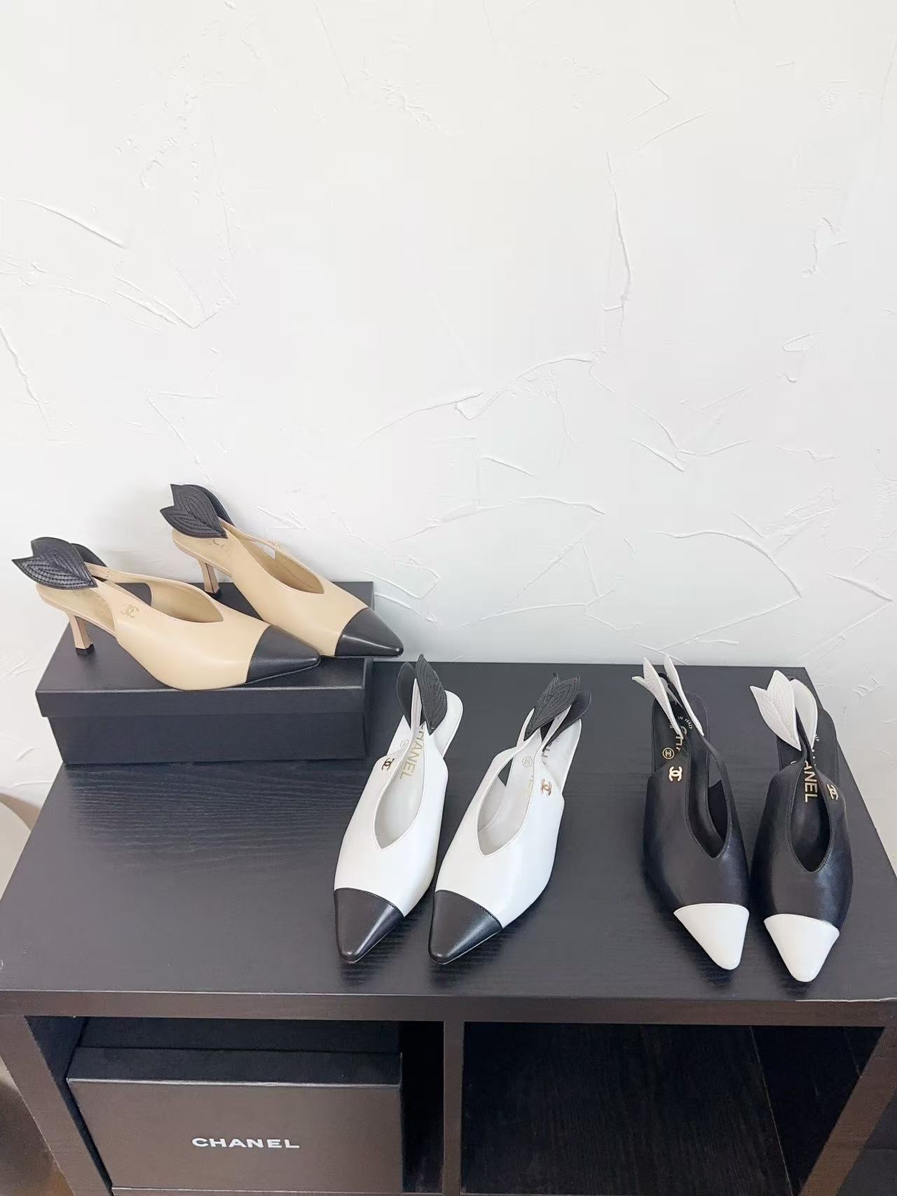 CHANE1 高品質カラーブロックローヒールシューズ【50％割引+送料無料】