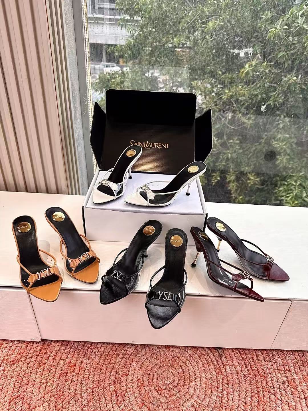 YSL 高品質ポインテッドトゥスティレットヒール【50％割引+送料無料】