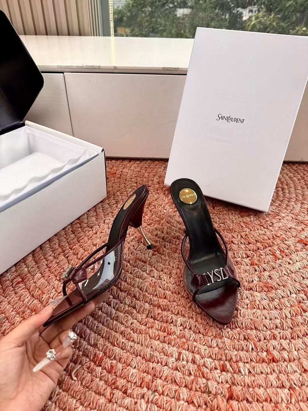 YSL 高品質ポインテッドトゥスティレットヒール【50％割引+送料無料】