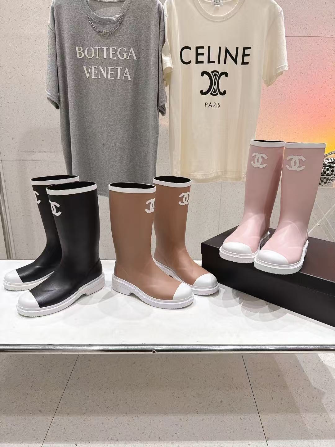 CHANE1 高品質ダブルCレインブーツ【50％割引+送料無料】