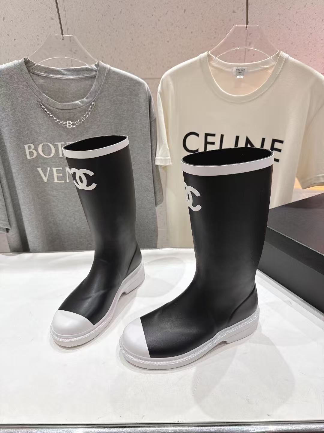 CHANE1 高品質ダブルCレインブーツ【50％割引+送料無料】