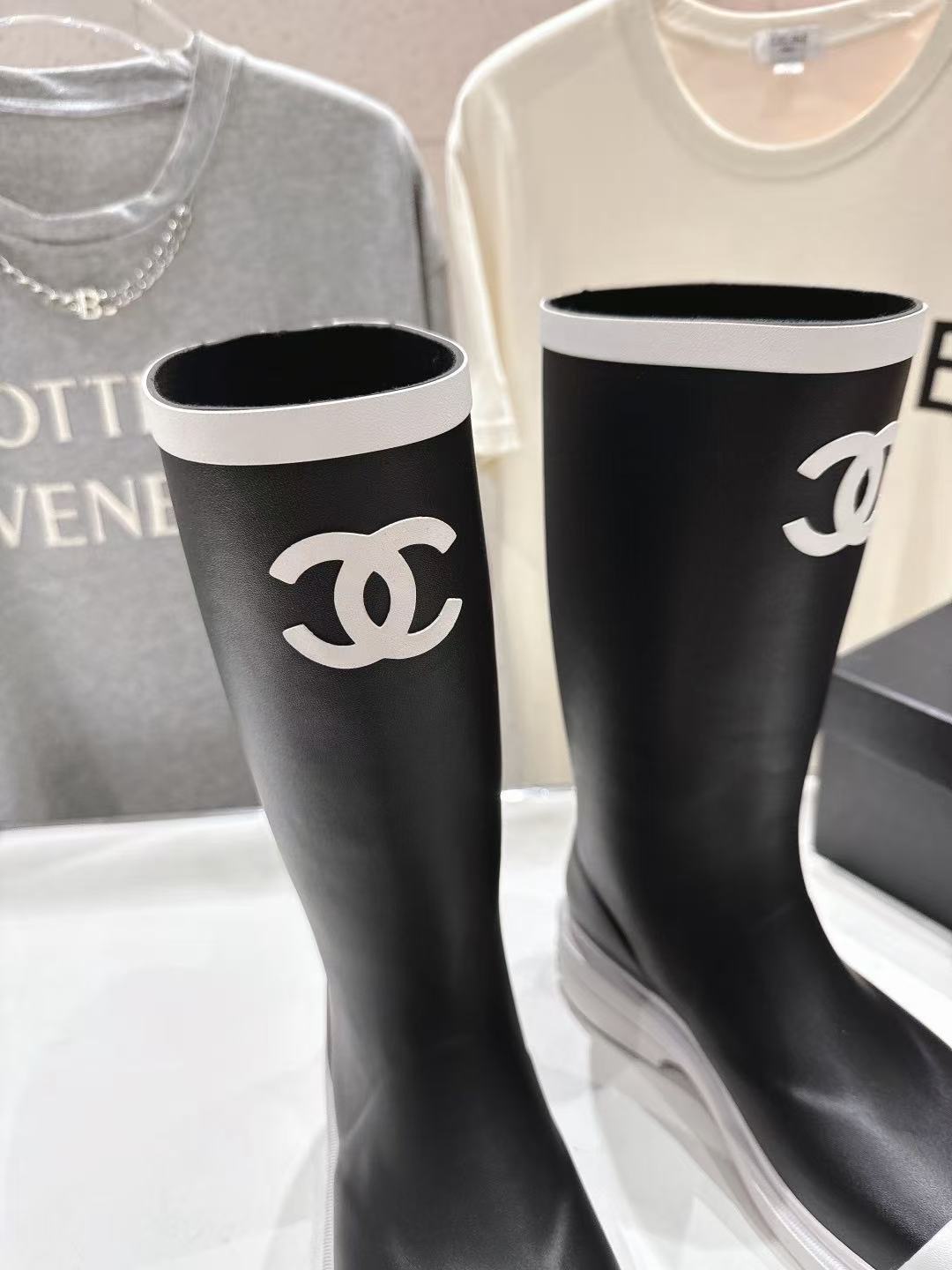 CHANE1 高品質ダブルCレインブーツ【50％割引+送料無料】