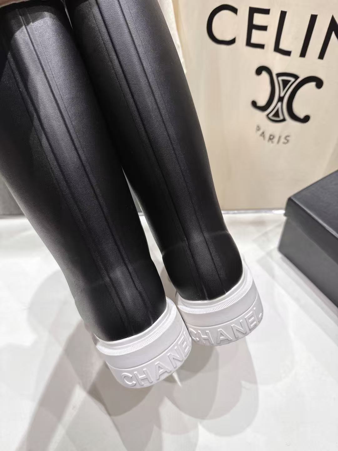 CHANE1 高品質ダブルCレインブーツ【50％割引+送料無料】