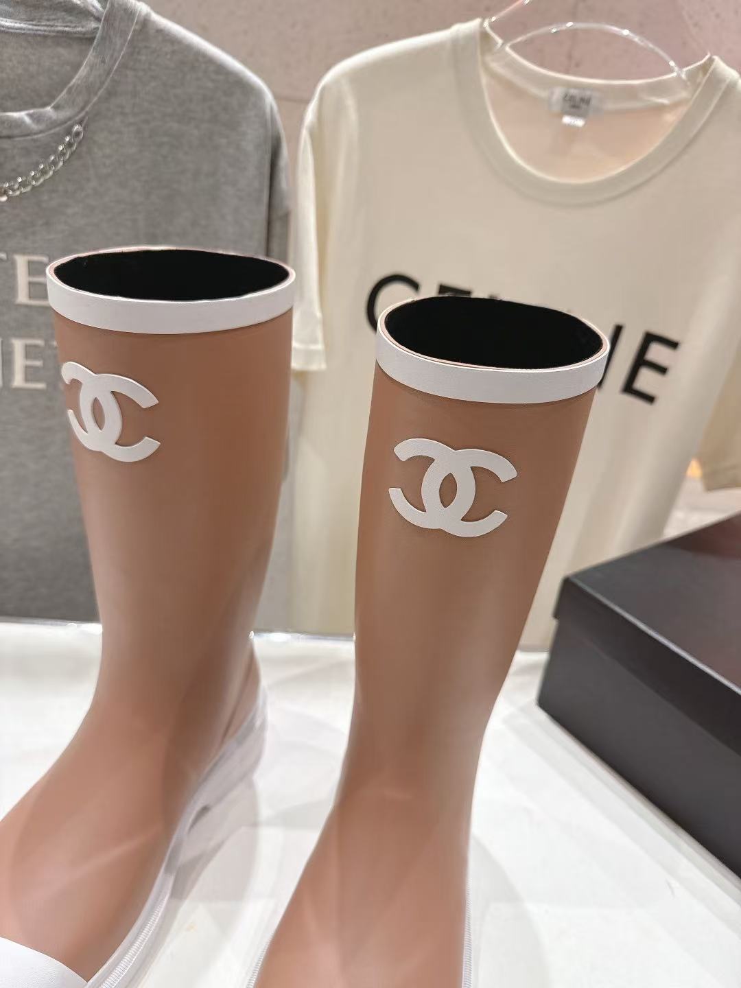 CHANE1 高品質ダブルCレインブーツ【50％割引+送料無料】