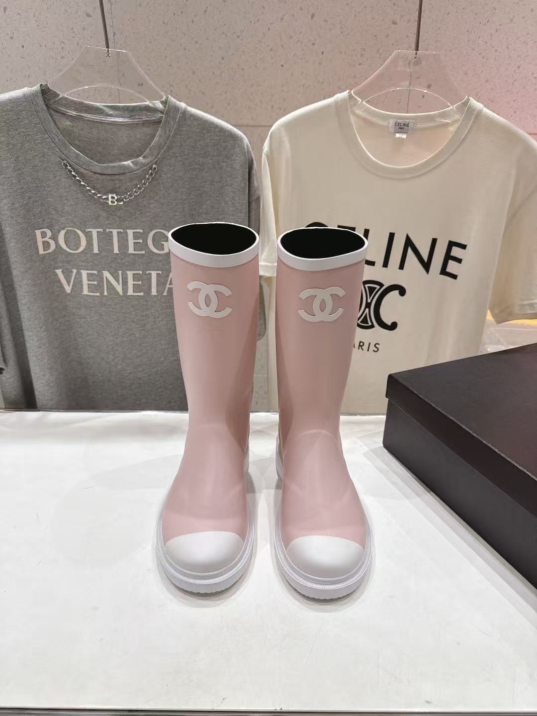 CHANE1 高品質ダブルCレインブーツ【50％割引+送料無料】