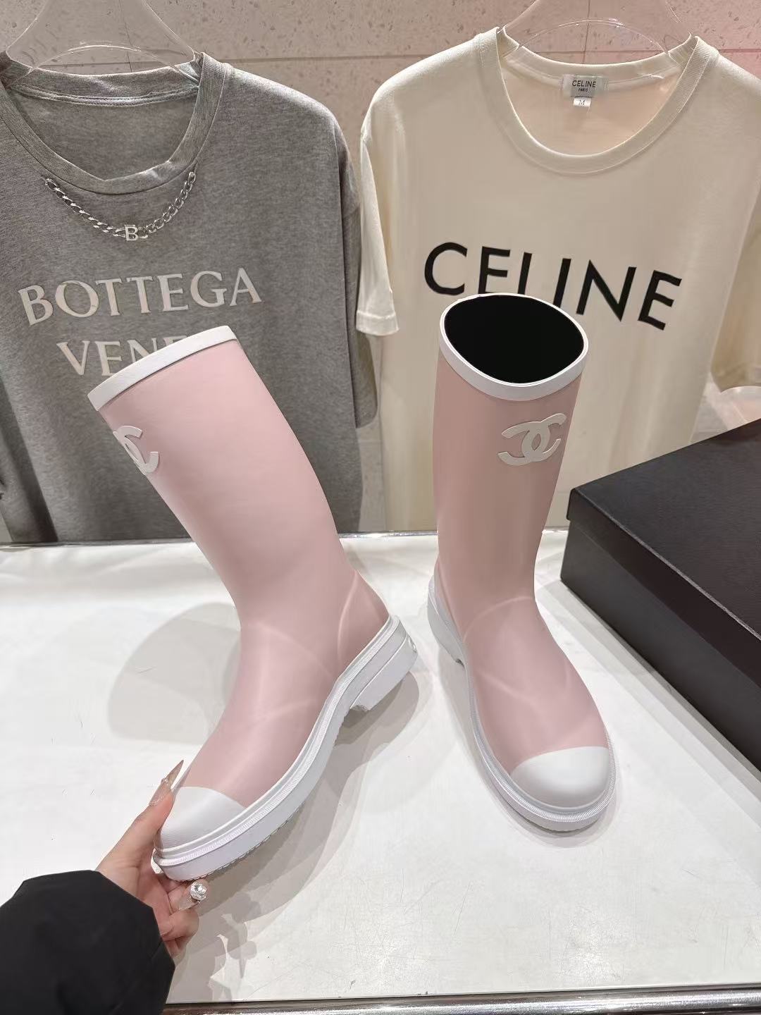 CHANE1 高品質ダブルCレインブーツ【50％割引+送料無料】
