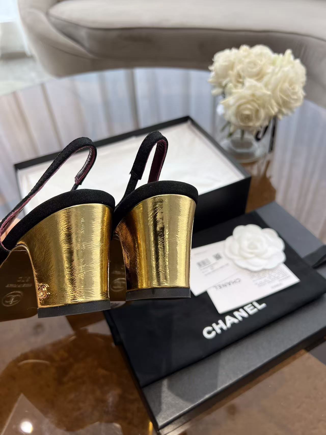 CHANE1 高品質カラーブロックローヒールシューズ【50％割引+送料無料】