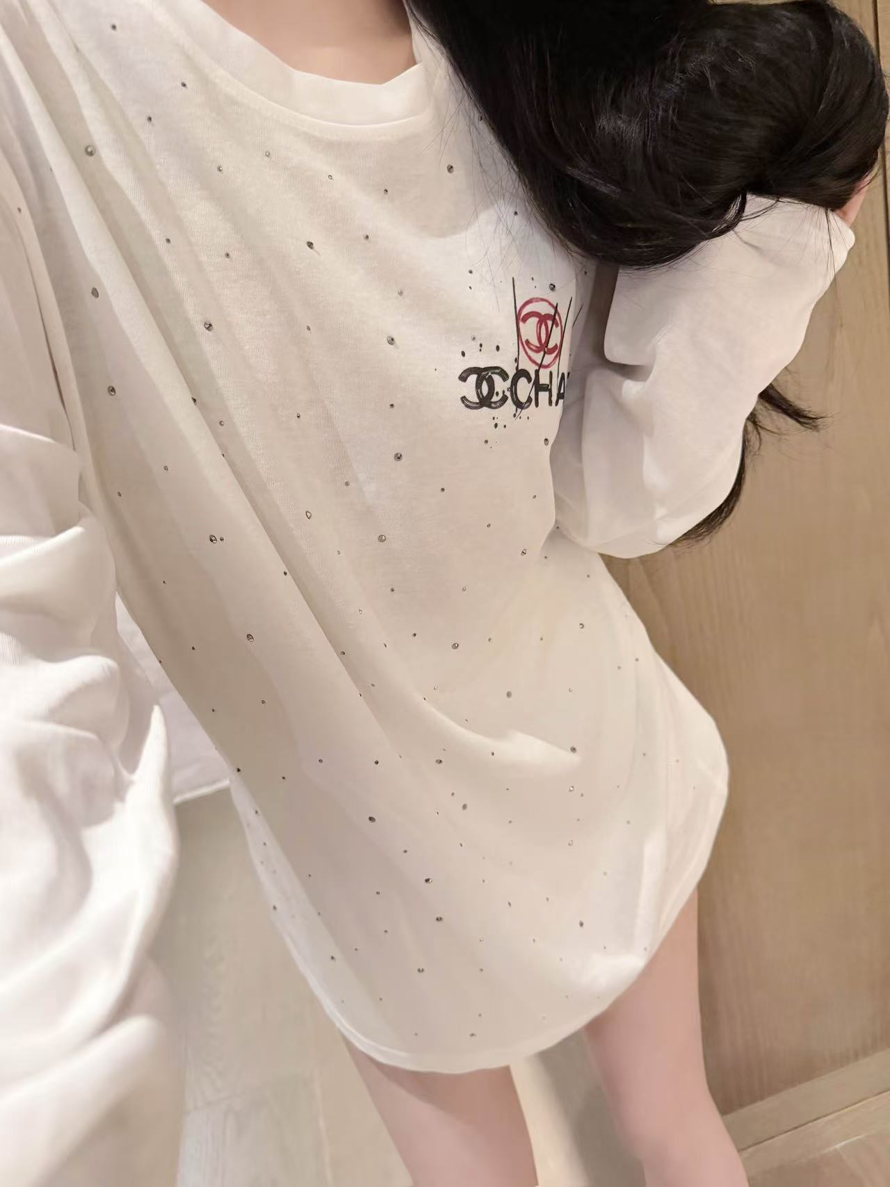 CHANE1 日焼け止めレターTシャツ【50％割引+送料無料】